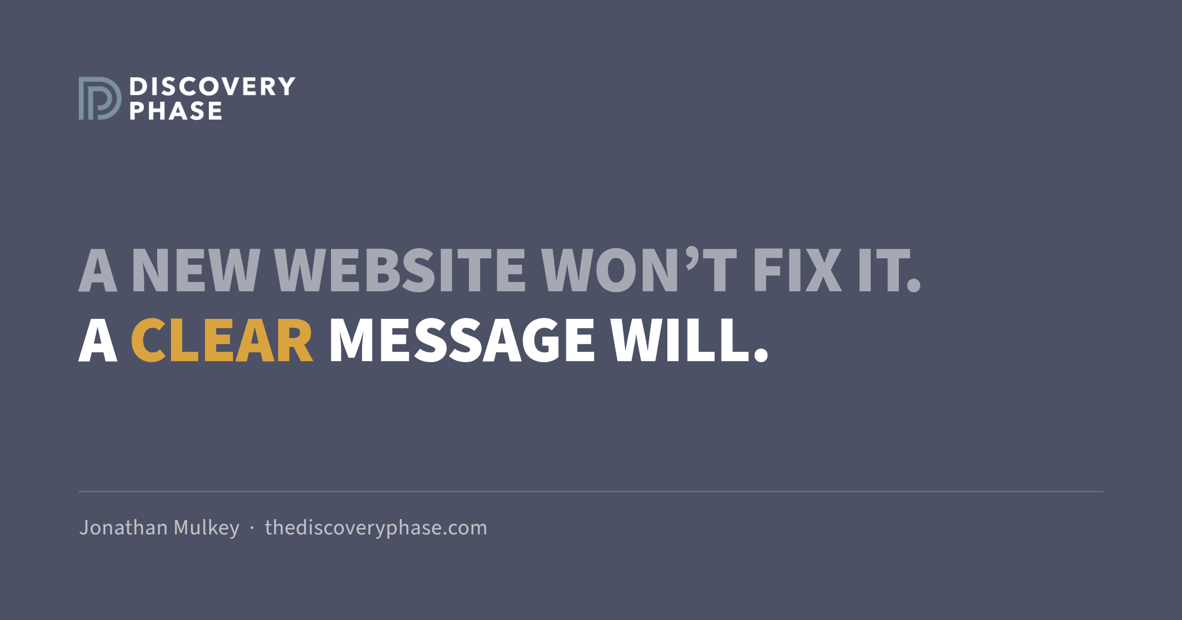 Why a New Website Won’t Fix Your Marketing