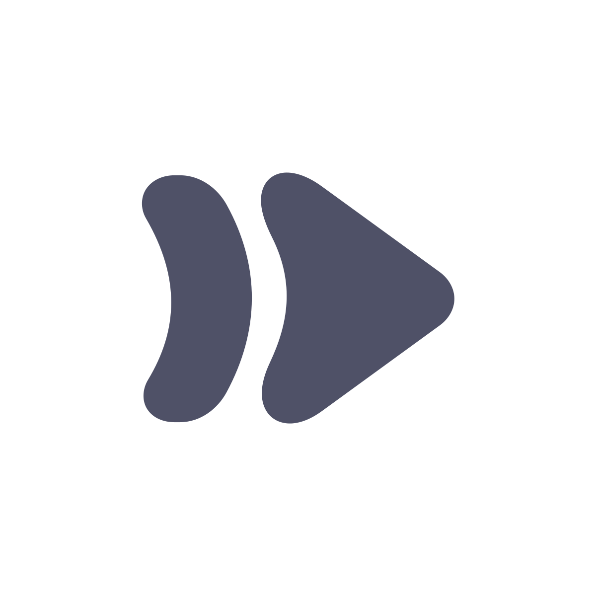 Playback button icon with a triangle pointing to the right.