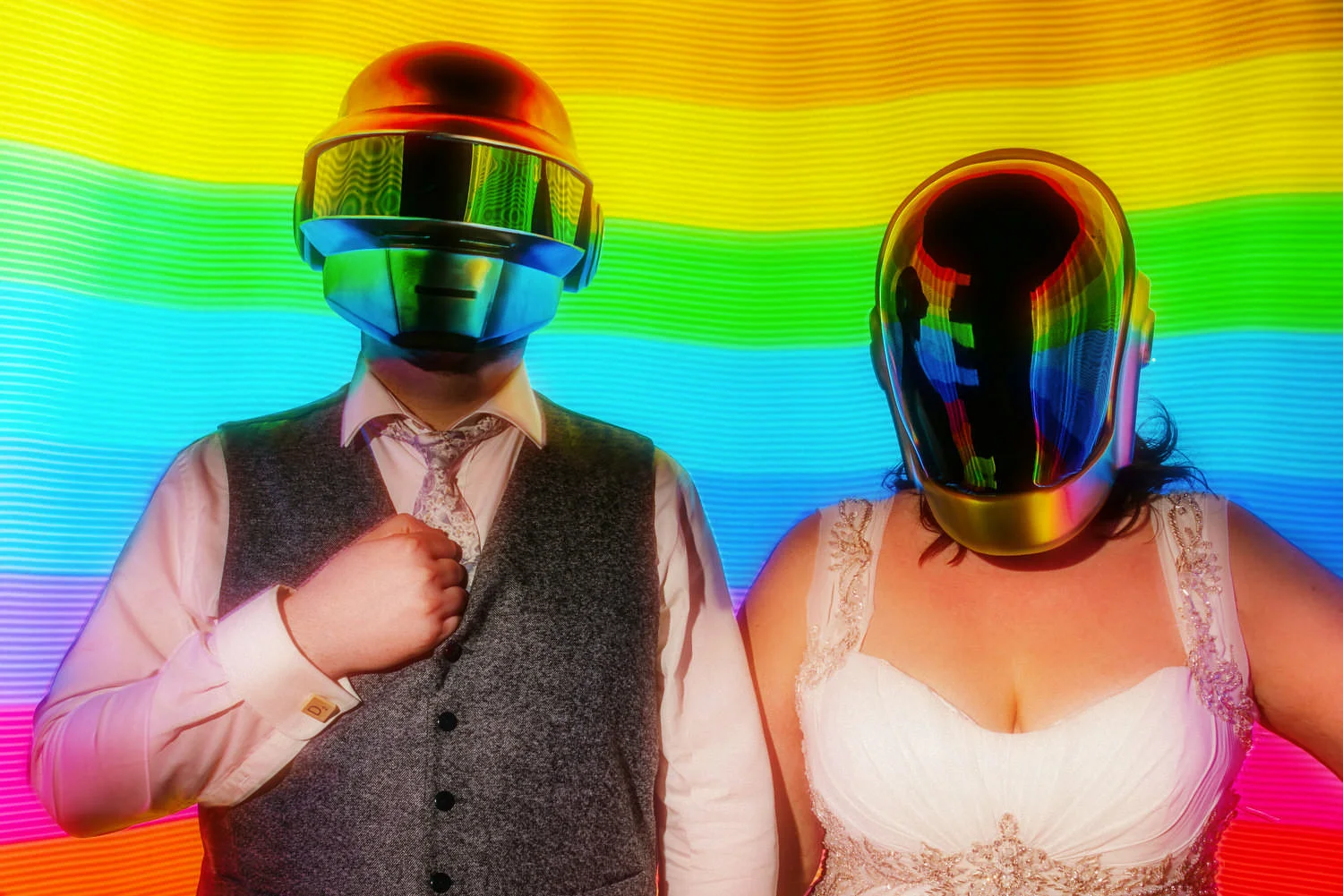  Crumlin Road Gaol Daft Punk Wedding Photos.  Best Wedding Photographers Northern Ireland. 
