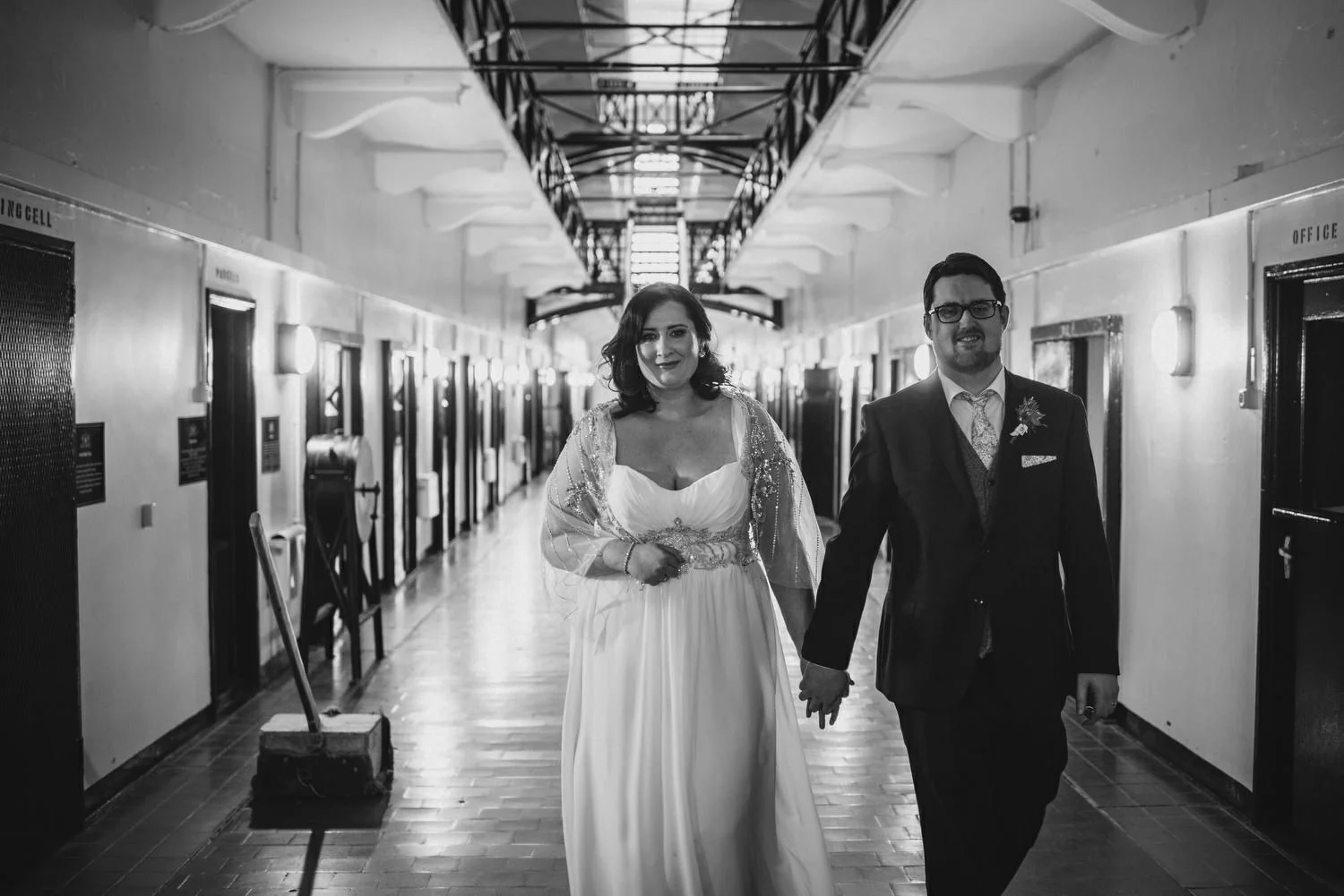  Crumlin Road Gaol Daft Punk Wedding Photos.  Best Wedding Photographers Northern Ireland. 