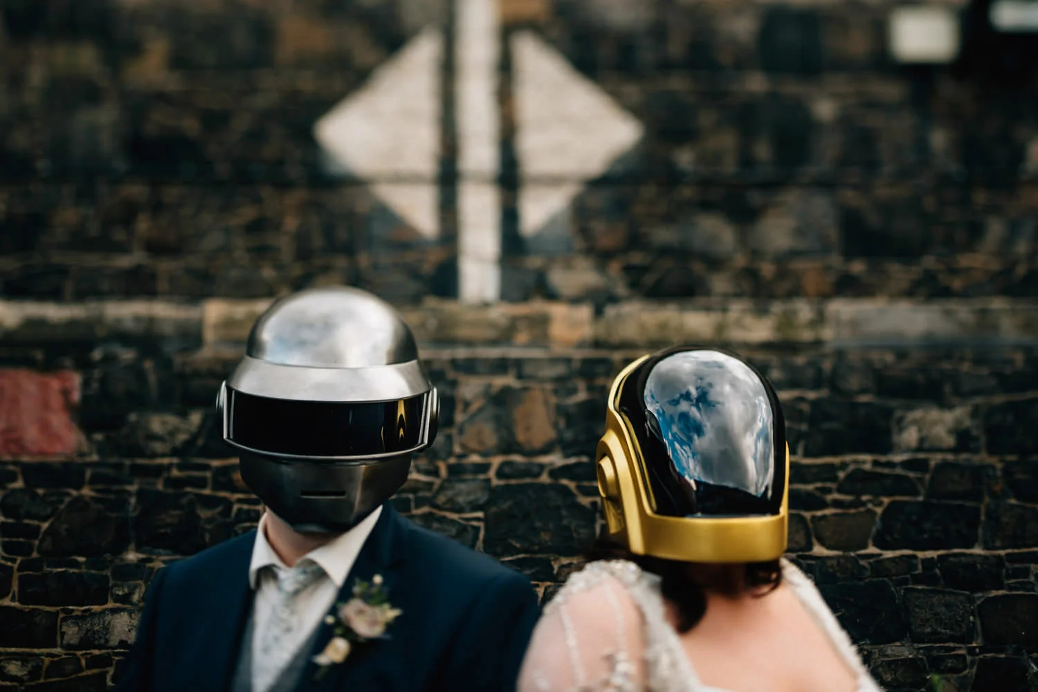  Crumlin Road Gaol Daft Punk Wedding Photos.  Best Wedding Photographers Northern Ireland. 