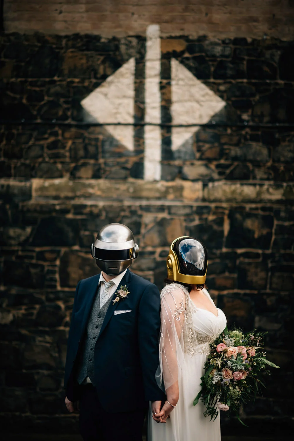  Crumlin Road Gaol Daft Punk Wedding Photos.  Best Wedding Photographers Northern Ireland. 