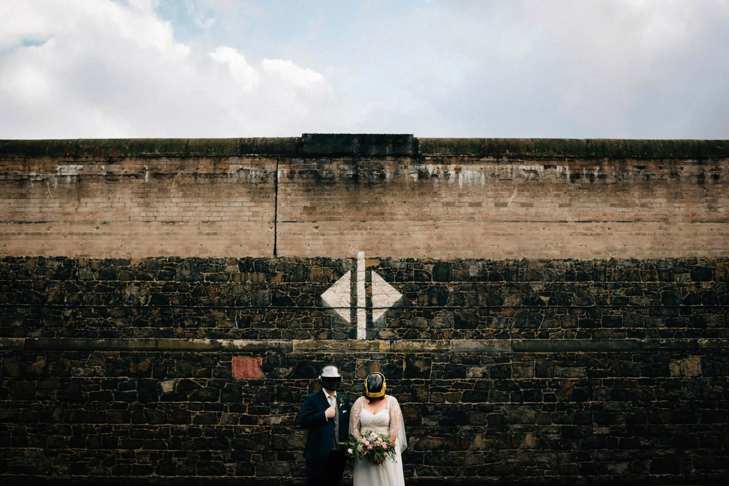  Crumlin Road Gaol Daft Punk Wedding Photos.  Best Wedding Photographers Northern Ireland. 