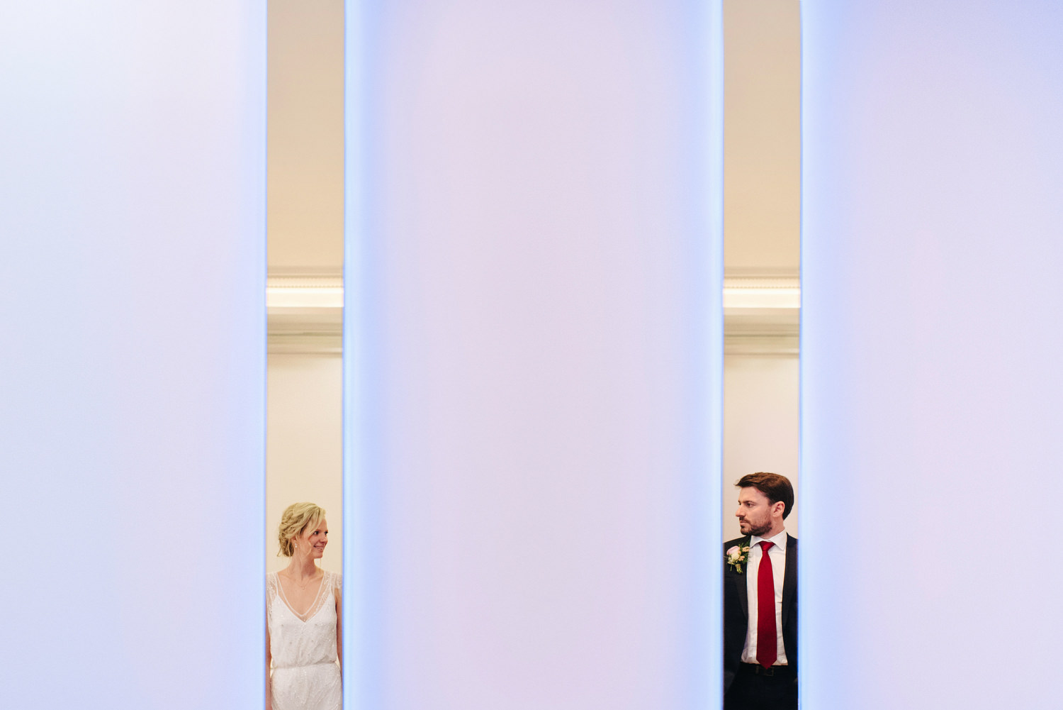 A wedding photo taken inside the Merchant hotel in Belfast