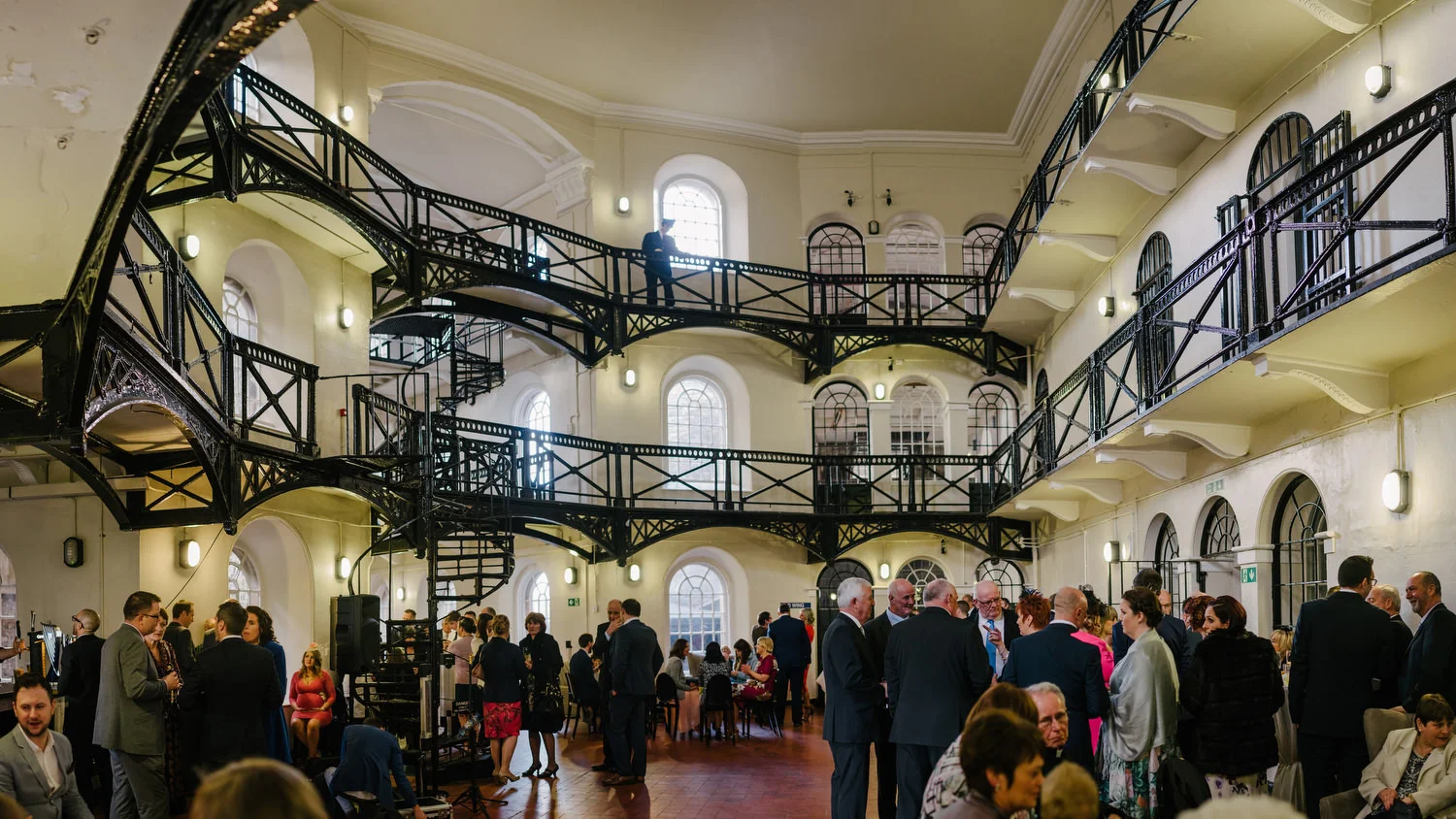 A wedding reception in Crumlin Road Gaol, Belfast