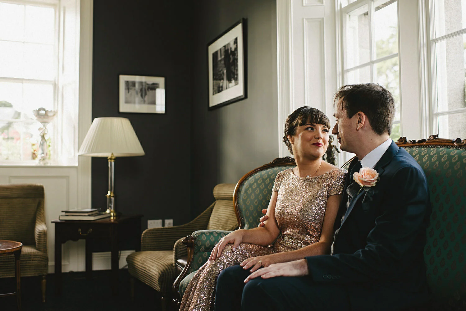  Clonabreany House Wedding, Best Irish Wedding Photographers, Dinosaur themed wedding, alternative wedding dress, first look 