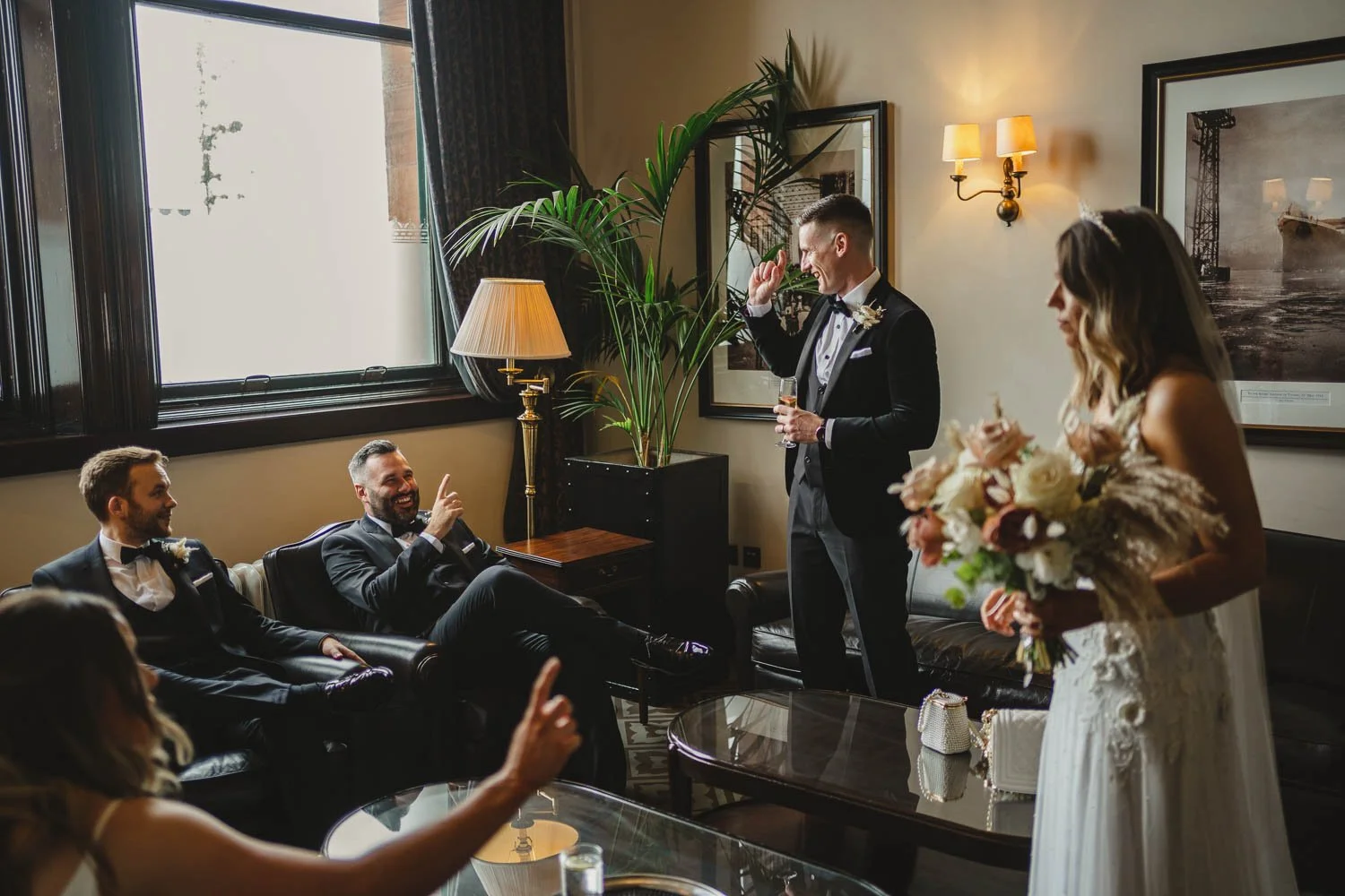  Shannon and Aaron’s beautiful Humanist Wedding in the Drawing Room at Titanic hotel in Belfast.  Their celebrant was the Amazing Laura Fitzsimons from Humanists UK.  