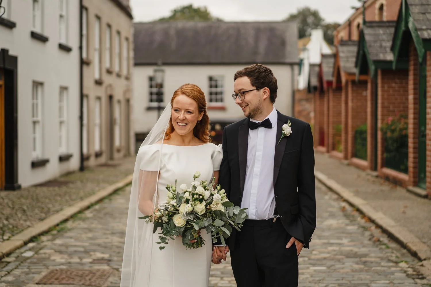  Anna and Josh’s gorgeous Autumn wedding in Omagh Meeting House at Cultra, with photos afterwards in the Ulster Folk and Transport Museum. The reception was in Cultra House with sparklers, sax and shenanigans! 