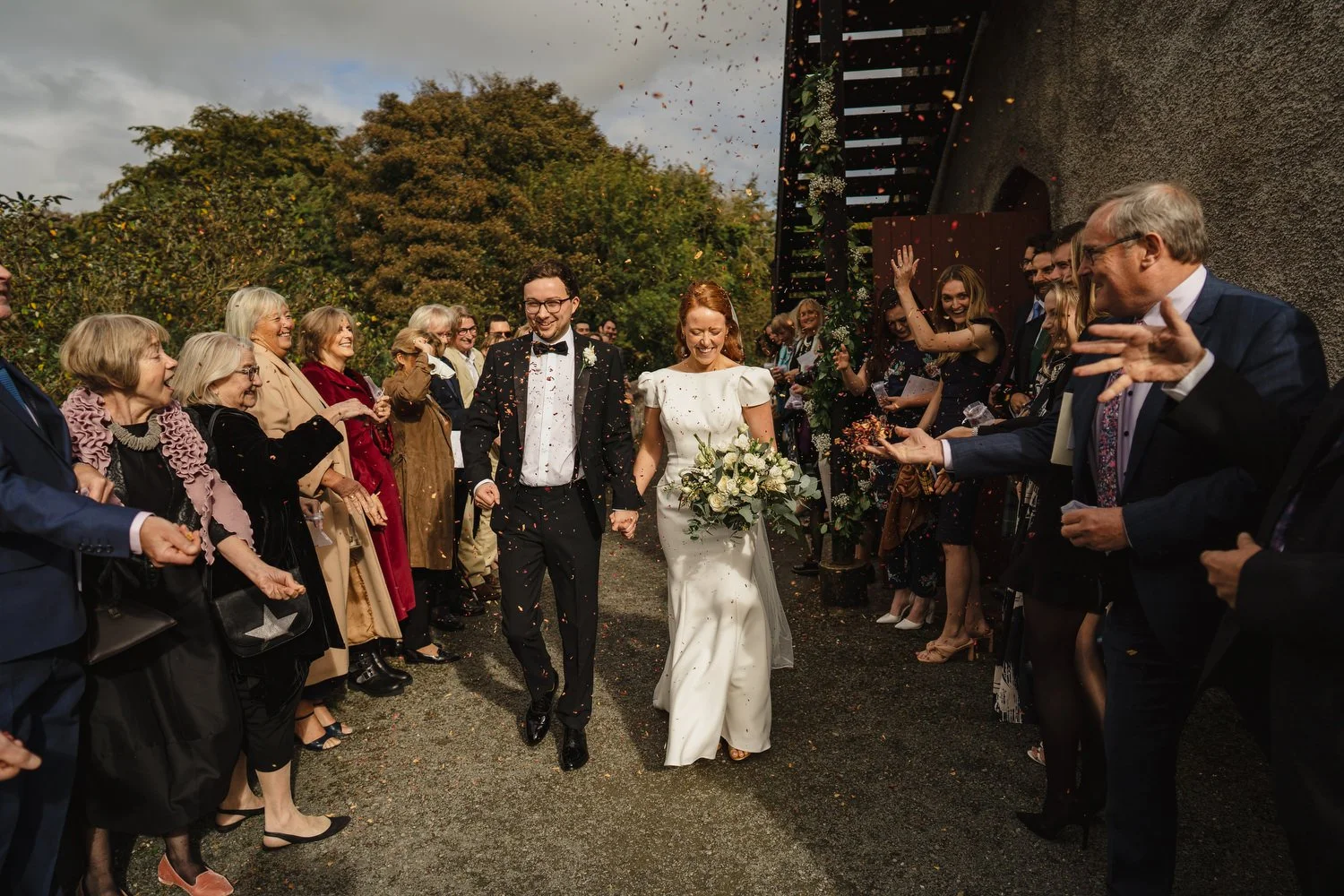  Anna and Josh’s gorgeous Autumn wedding in Omagh Meeting House at Cultra, with photos afterwards in the Ulster Folk and Transport Museum. The reception was in Cultra House with sparklers, sax and shenanigans! 
