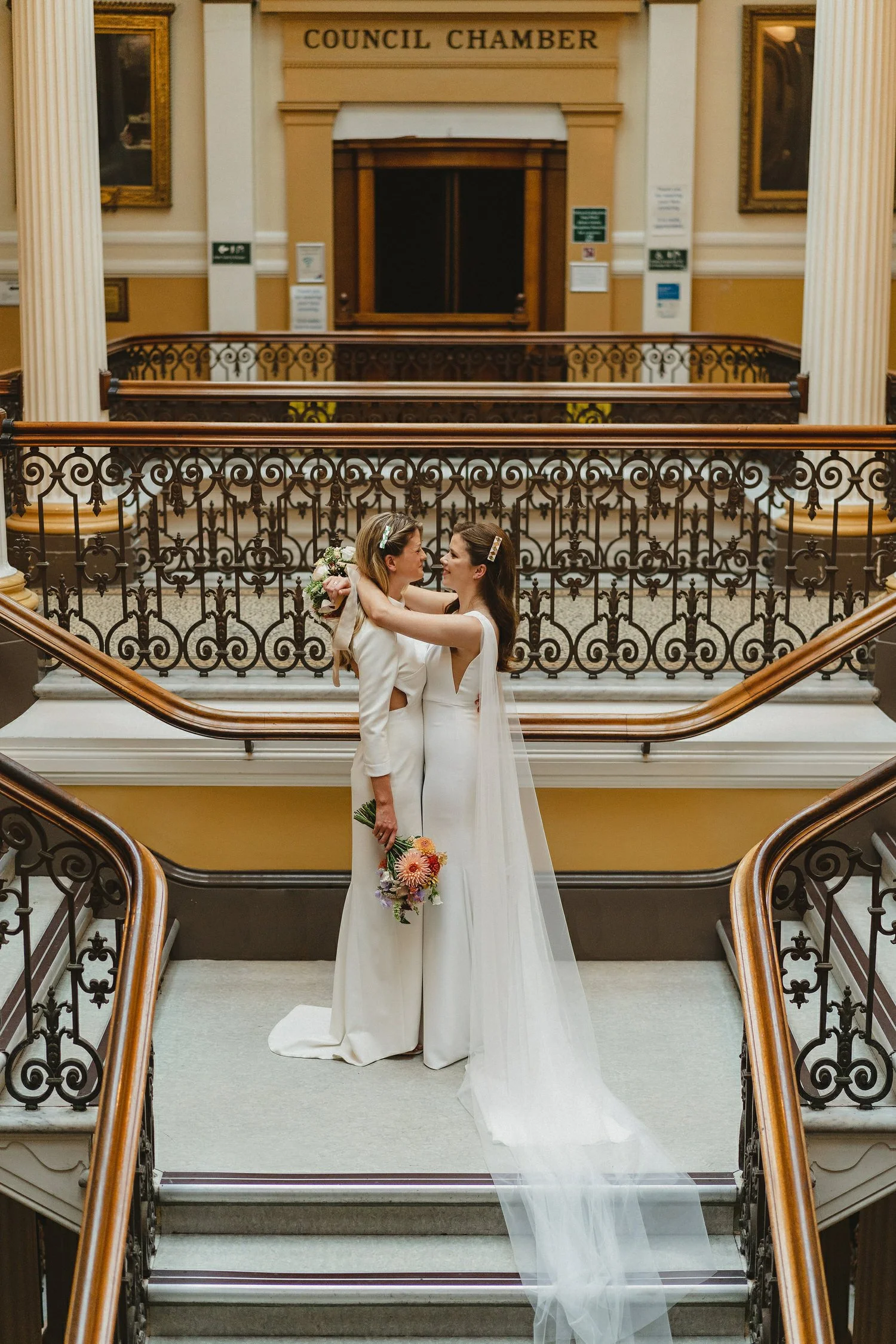  Laura and Alex from Inbetween Days photography got married in Brighton in 2021. They got ready in the Grand Hotel Brighton with a same-sex wedding ceremony in Brighton Town Hall.  A dinner with close friends in Med Brighton was followed by a LOT of 