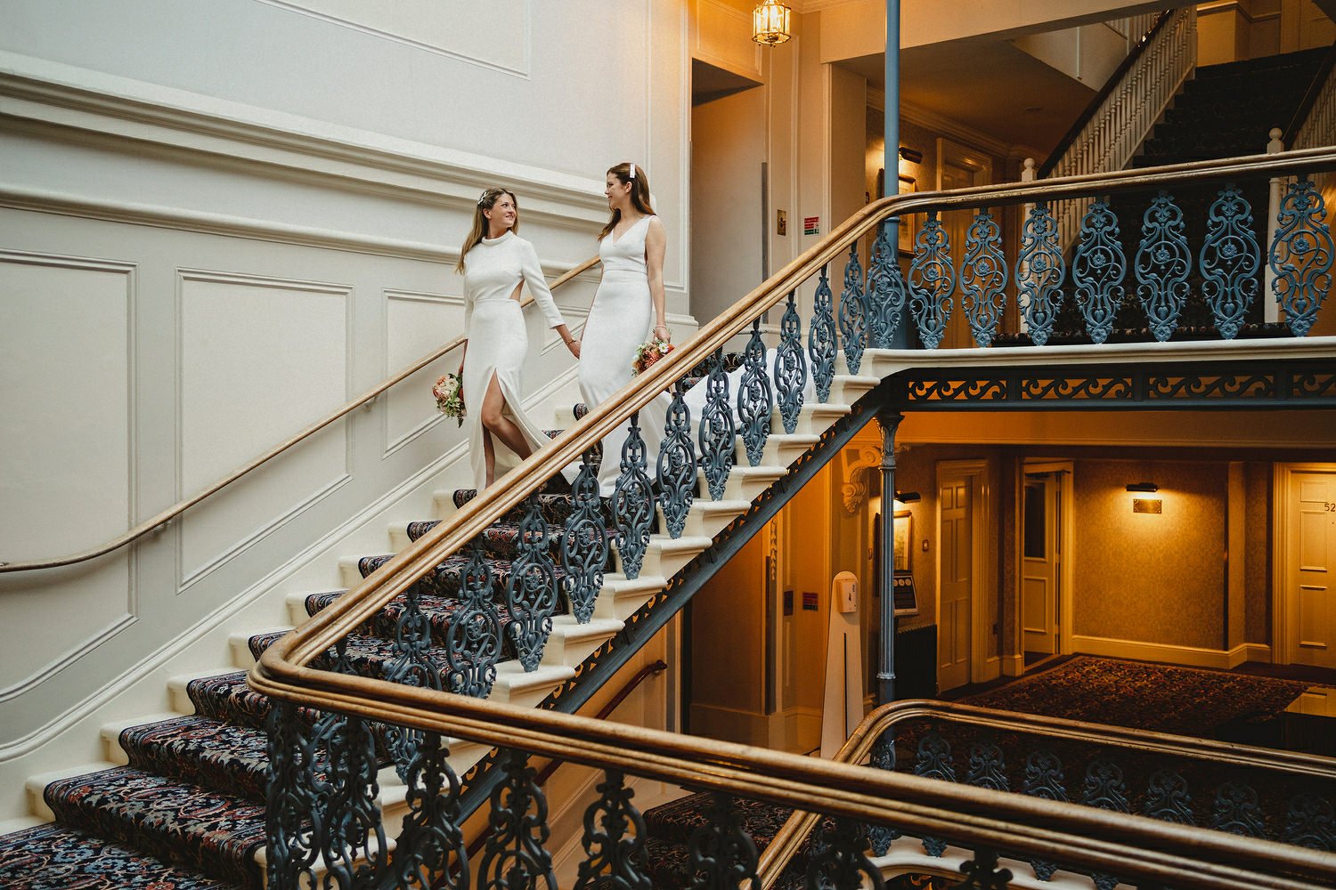  Laura and Alex from Inbetween Days photography got married in Brighton in 2021. They got ready in the Grand Hotel Brighton with a same-sex wedding ceremony in Brighton Town Hall.  A dinner with close friends in Med Brighton was followed by a LOT of 