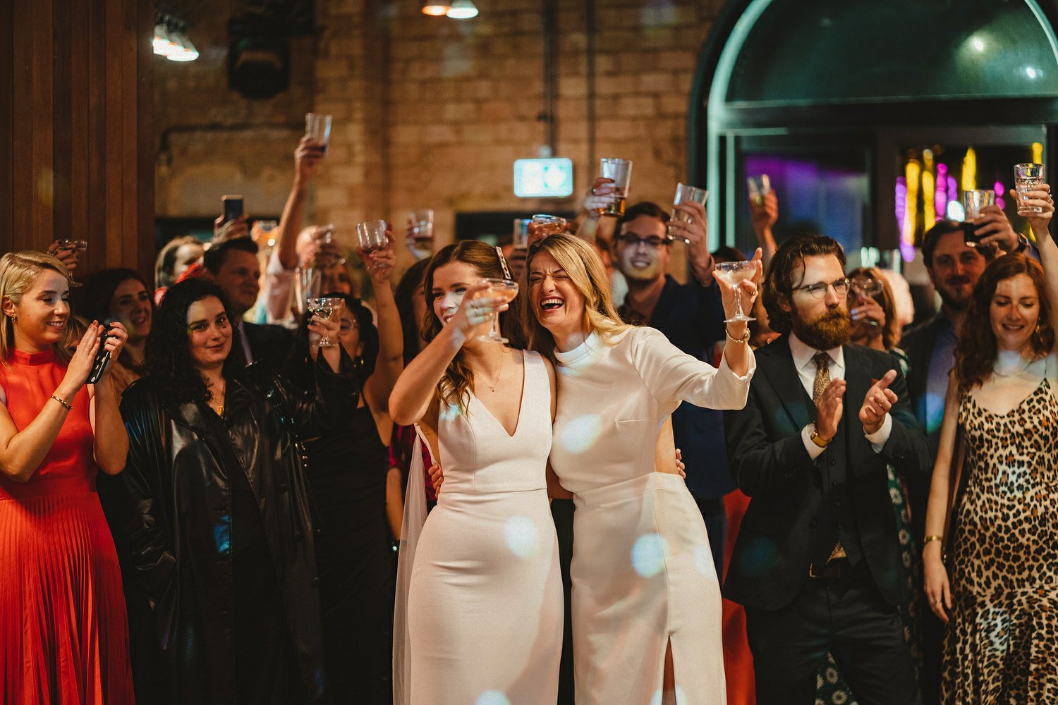  Laura and Alex from Inbetween Days photography got married in Brighton in 2021. They got ready in the Grand Hotel Brighton with a same-sex wedding ceremony in Brighton Town Hall.  A dinner with close friends in Med Brighton was followed by a LOT of 