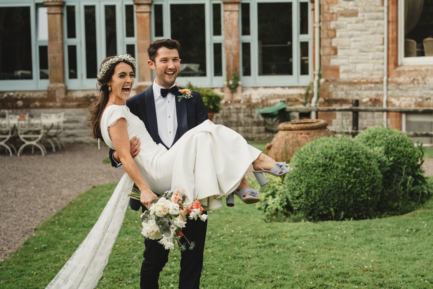  Beth Bradley and Colm Hicks wedding in the Sacred Heart Church in Omagh with wedding reception in Castle Leslie Estate in Glaslough, Monaghan.  Entertainment by Jazz Gazette and The Rare Aul Stuff 