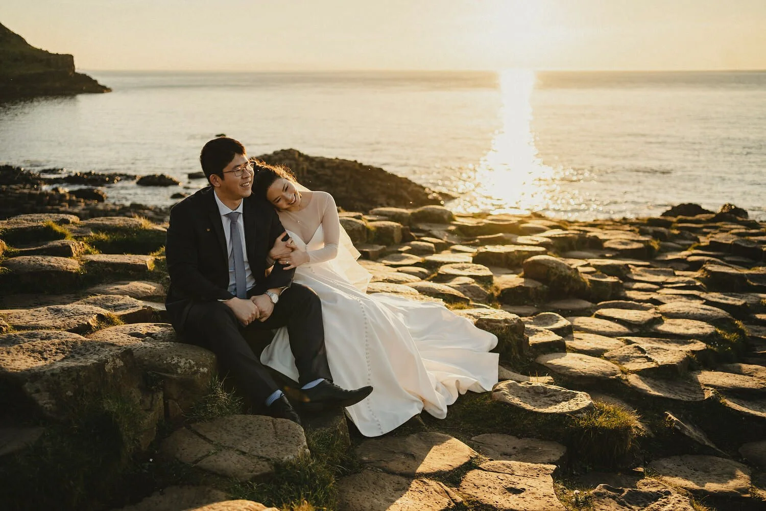 An elopement wedding at the Giant's Causeway in Northern Ireland