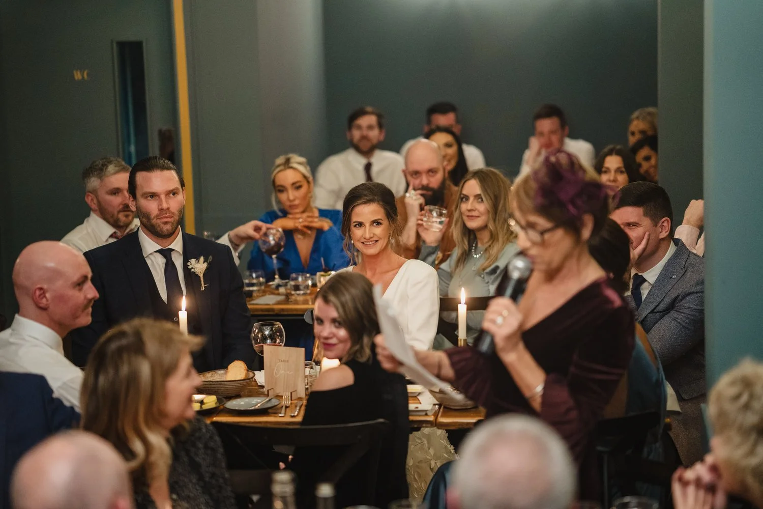  Laura and Matthews wedding in the Muddler’s Club restaurant in Belfast’s Cathedral Quarter. The couple got ready in the Hilton hotel before heading to St.Malachy’s church for their ceremony. Afterwards, we took photos around Cathedral Quarter before