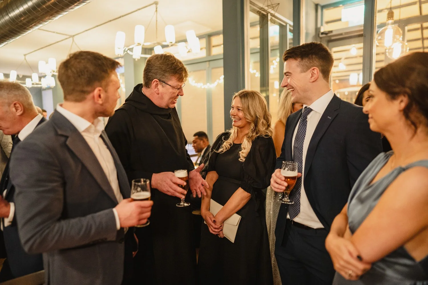  Laura and Matthews wedding in the Muddler’s Club restaurant in Belfast’s Cathedral Quarter. The couple got ready in the Hilton hotel before heading to St.Malachy’s church for their ceremony. Afterwards, we took photos around Cathedral Quarter before