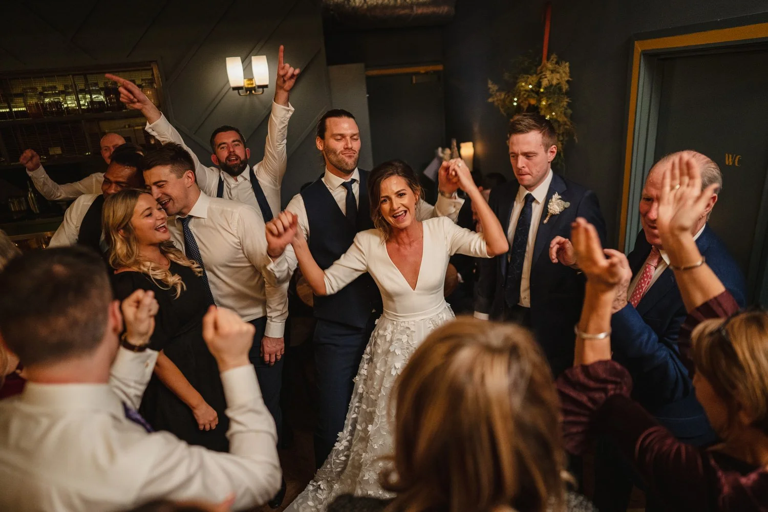  Laura and Matthews wedding in the Muddler’s Club restaurant in Belfast’s Cathedral Quarter. The couple got ready in the Hilton hotel before heading to St.Malachy’s church for their ceremony. Afterwards, we took photos around Cathedral Quarter before