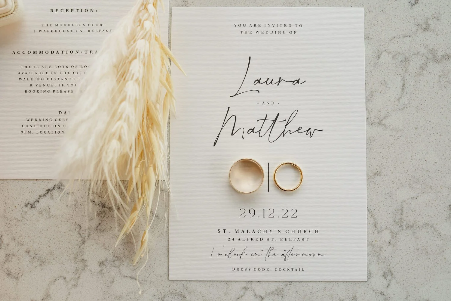  Laura and Matthews wedding in the Muddler’s Club restaurant in Belfast’s Cathedral Quarter. The couple got ready in the Hilton hotel before heading to St.Malachy’s church for their ceremony. Afterwards, we took photos around Cathedral Quarter before