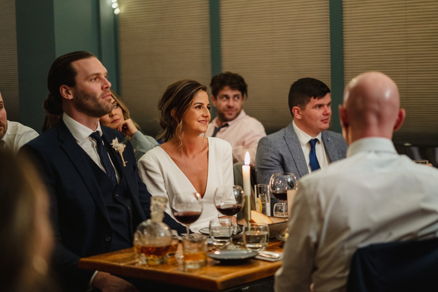  Laura and Matthews wedding in the Muddler’s Club restaurant in Belfast’s Cathedral Quarter. The couple got ready in the Hilton hotel before heading to St.Malachy’s church for their ceremony. Afterwards, we took photos around Cathedral Quarter before