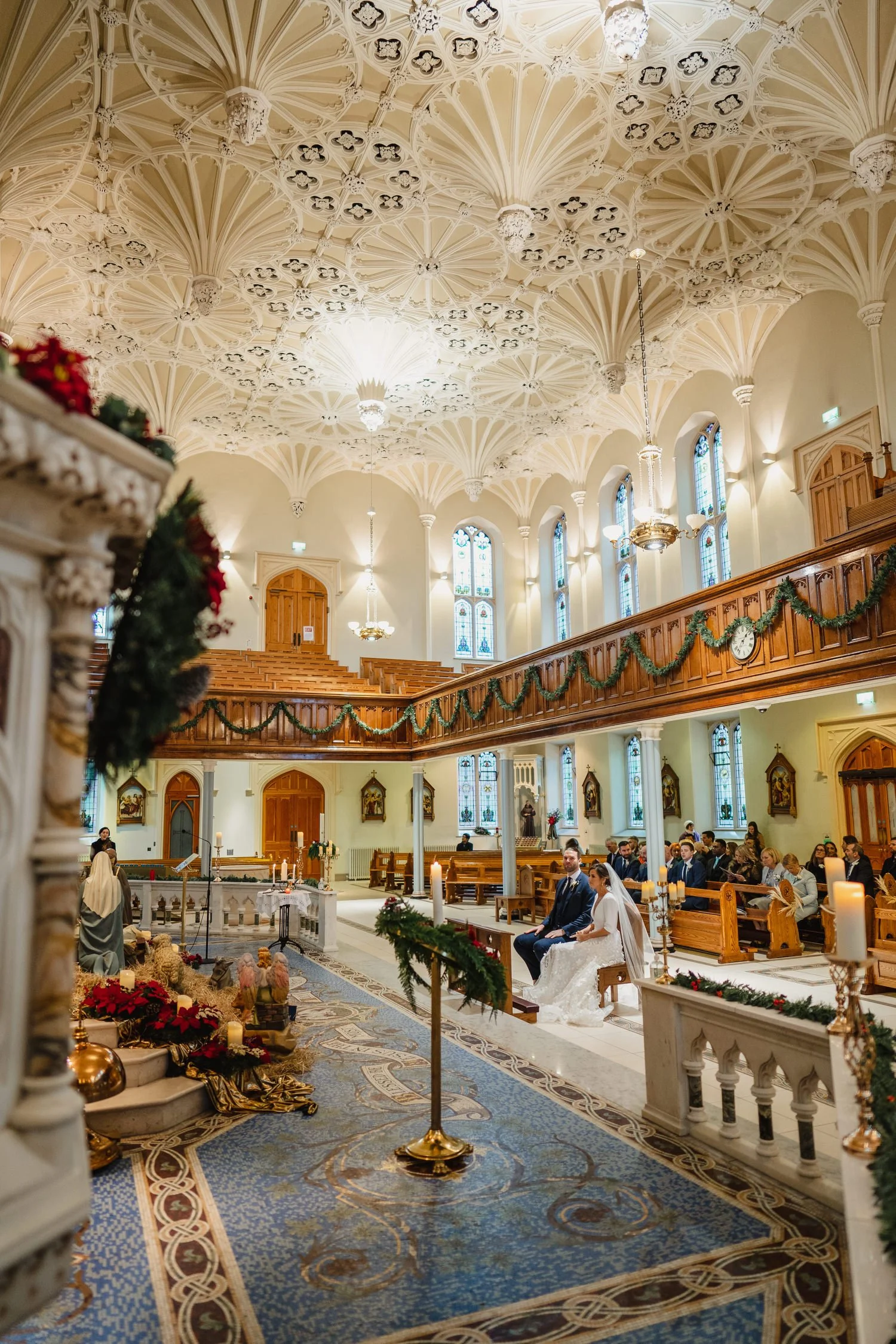  Laura and Matthews wedding in the Muddler’s Club restaurant in Belfast’s Cathedral Quarter. The couple got ready in the Hilton hotel before heading to St.Malachy’s church for their ceremony. Afterwards, we took photos around Cathedral Quarter before