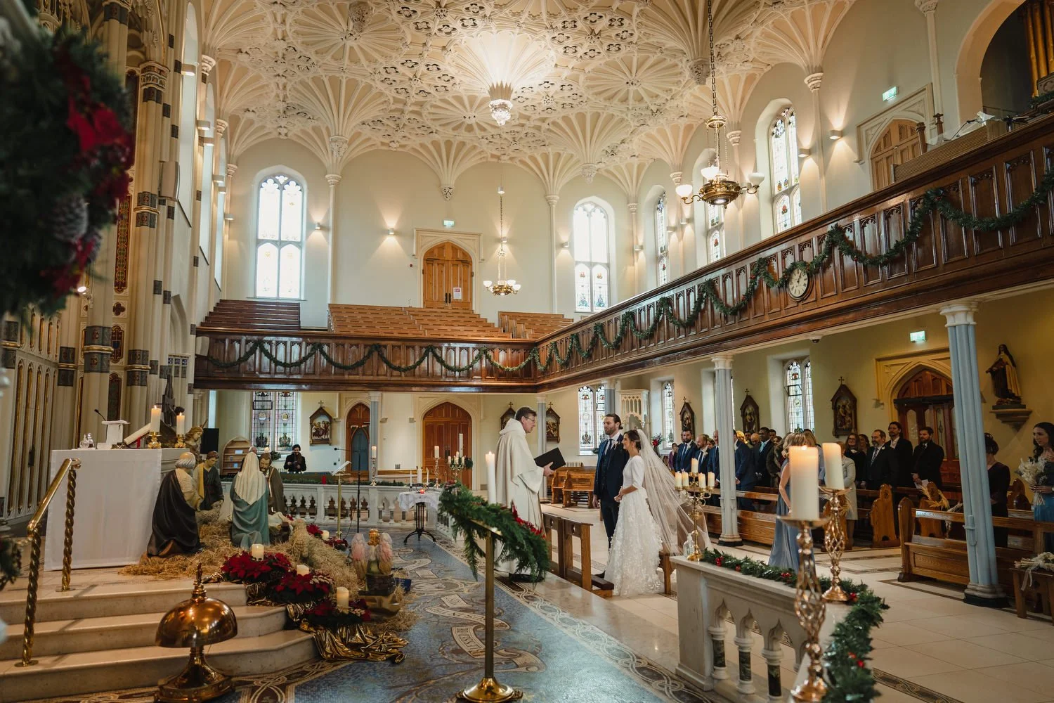  Laura and Matthews wedding in the Muddler’s Club restaurant in Belfast’s Cathedral Quarter. The couple got ready in the Hilton hotel before heading to St.Malachy’s church for their ceremony. Afterwards, we took photos around Cathedral Quarter before