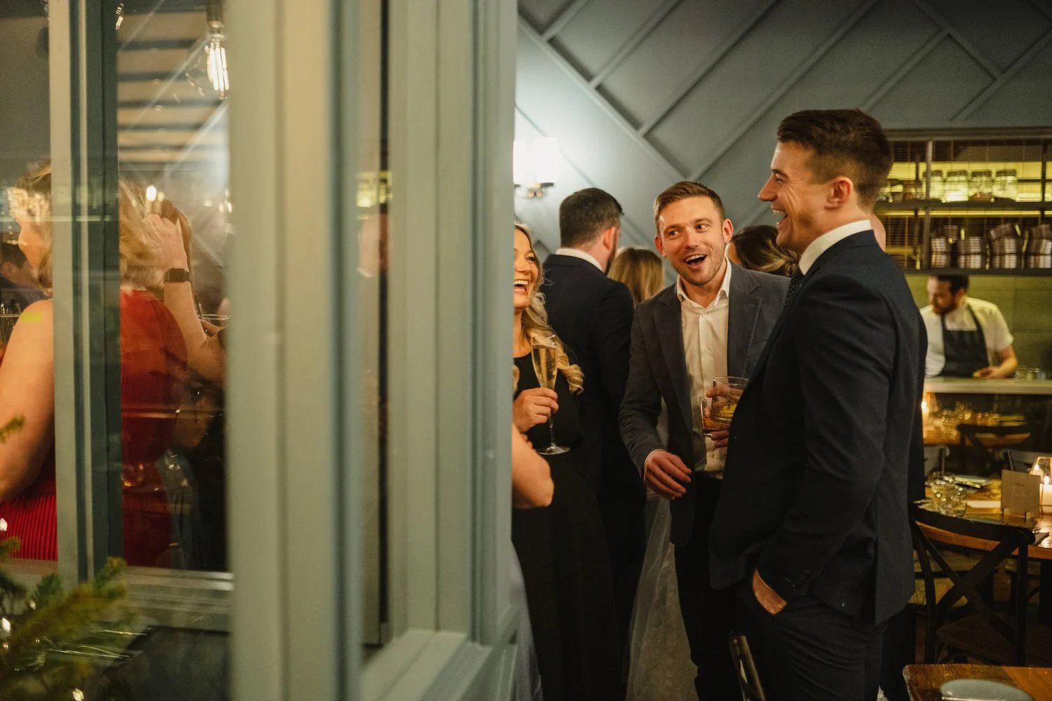  Laura and Matthews wedding in the Muddler’s Club restaurant in Belfast’s Cathedral Quarter. The couple got ready in the Hilton hotel before heading to St.Malachy’s church for their ceremony. Afterwards, we took photos around Cathedral Quarter before