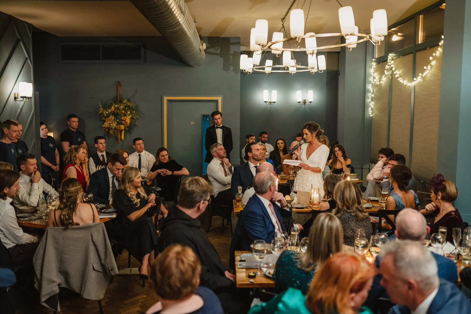  Laura and Matthews wedding in the Muddler’s Club restaurant in Belfast’s Cathedral Quarter. The couple got ready in the Hilton hotel before heading to St.Malachy’s church for their ceremony. Afterwards, we took photos around Cathedral Quarter before