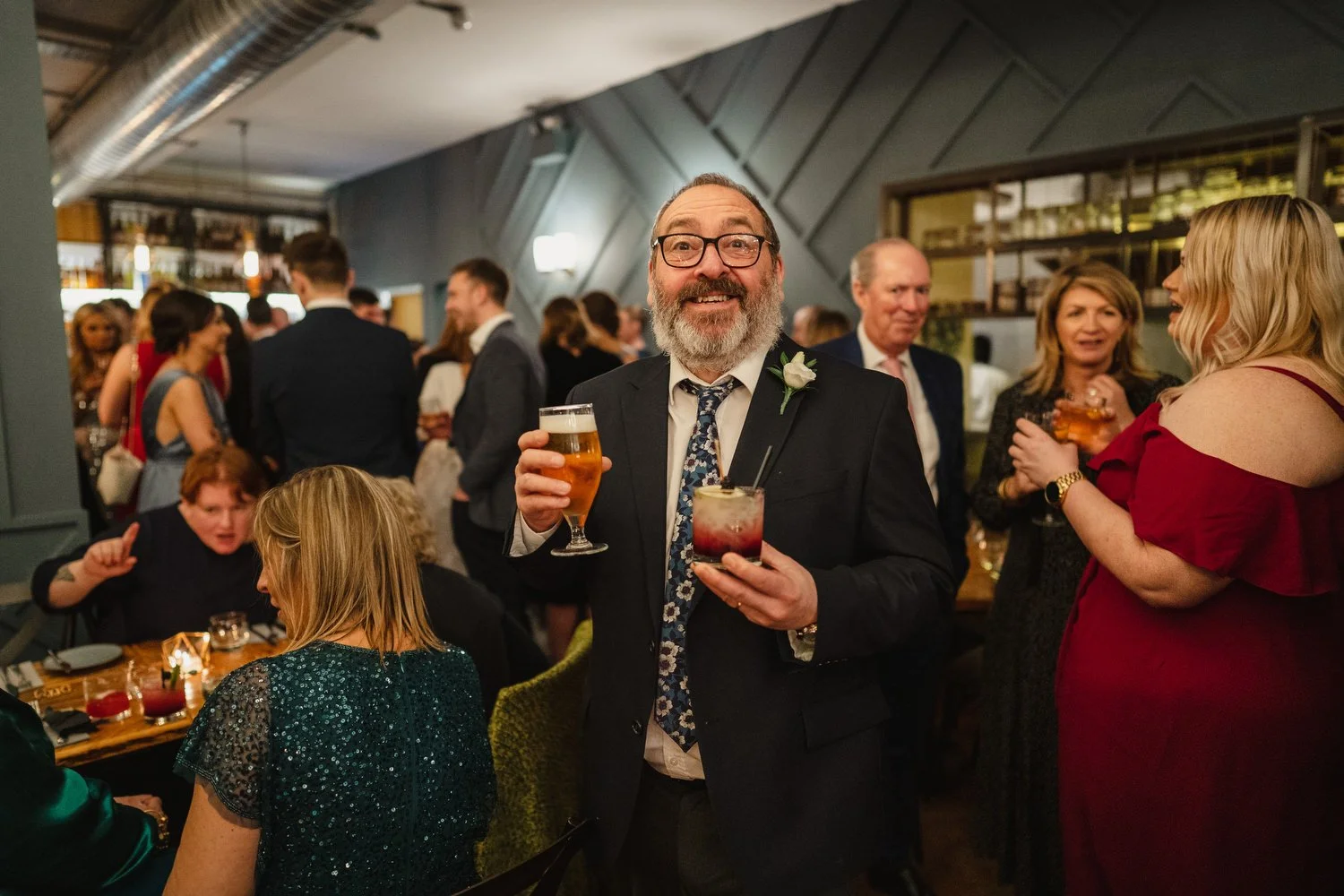  Laura and Matthews wedding in the Muddler’s Club restaurant in Belfast’s Cathedral Quarter. The couple got ready in the Hilton hotel before heading to St.Malachy’s church for their ceremony. Afterwards, we took photos around Cathedral Quarter before