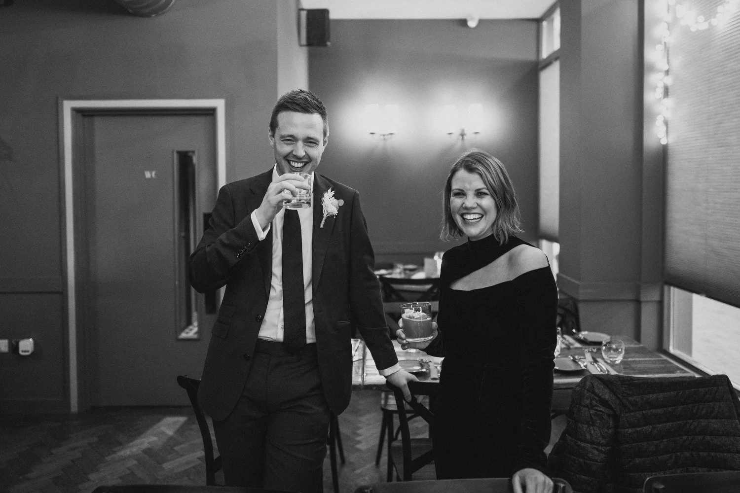  Laura and Matthews wedding in the Muddler’s Club restaurant in Belfast’s Cathedral Quarter. The couple got ready in the Hilton hotel before heading to St.Malachy’s church for their ceremony. Afterwards, we took photos around Cathedral Quarter before