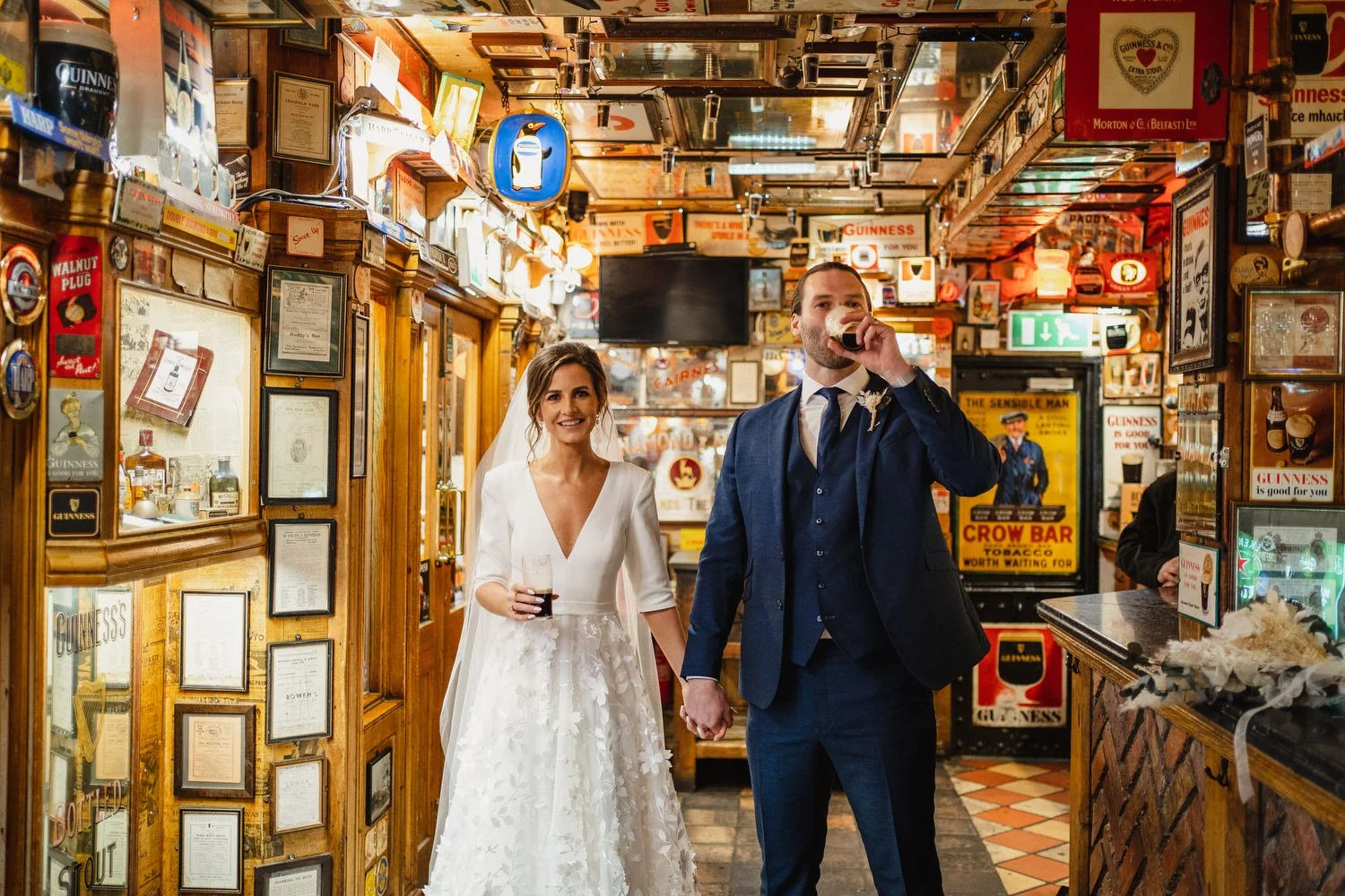  Laura and Matthews wedding in the Muddler’s Club restaurant in Belfast’s Cathedral Quarter. The couple got ready in the Hilton hotel before heading to St.Malachy’s church for their ceremony. Afterwards, we took photos around Cathedral Quarter before