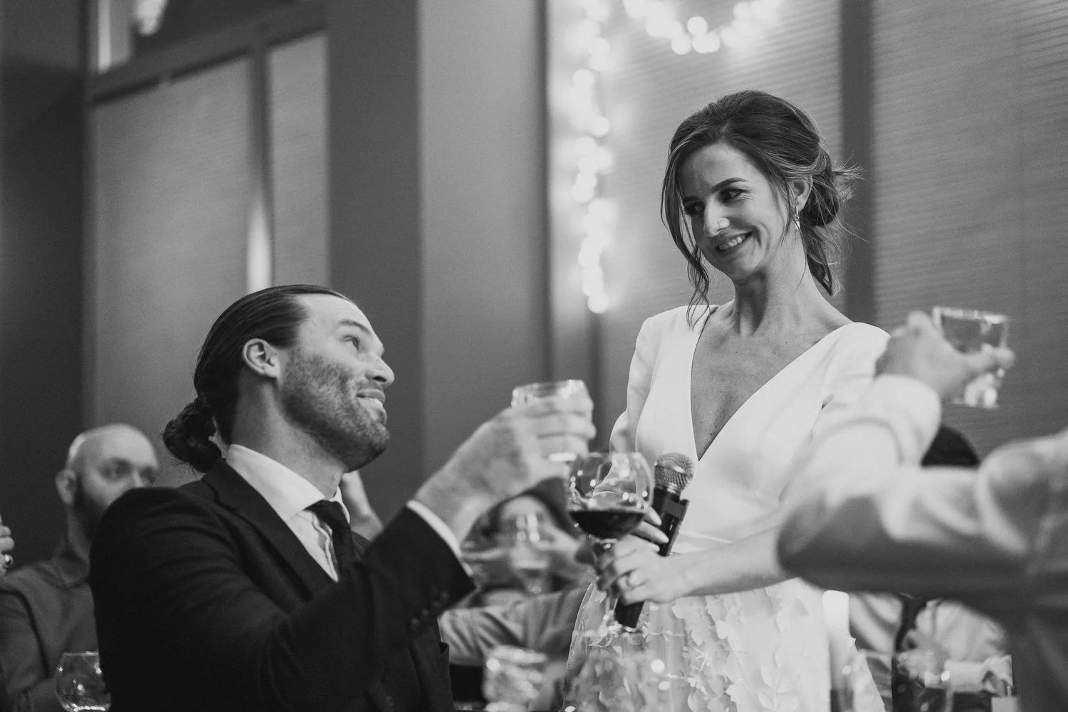  Laura and Matthews wedding in the Muddler’s Club restaurant in Belfast’s Cathedral Quarter. The couple got ready in the Hilton hotel before heading to St.Malachy’s church for their ceremony. Afterwards, we took photos around Cathedral Quarter before