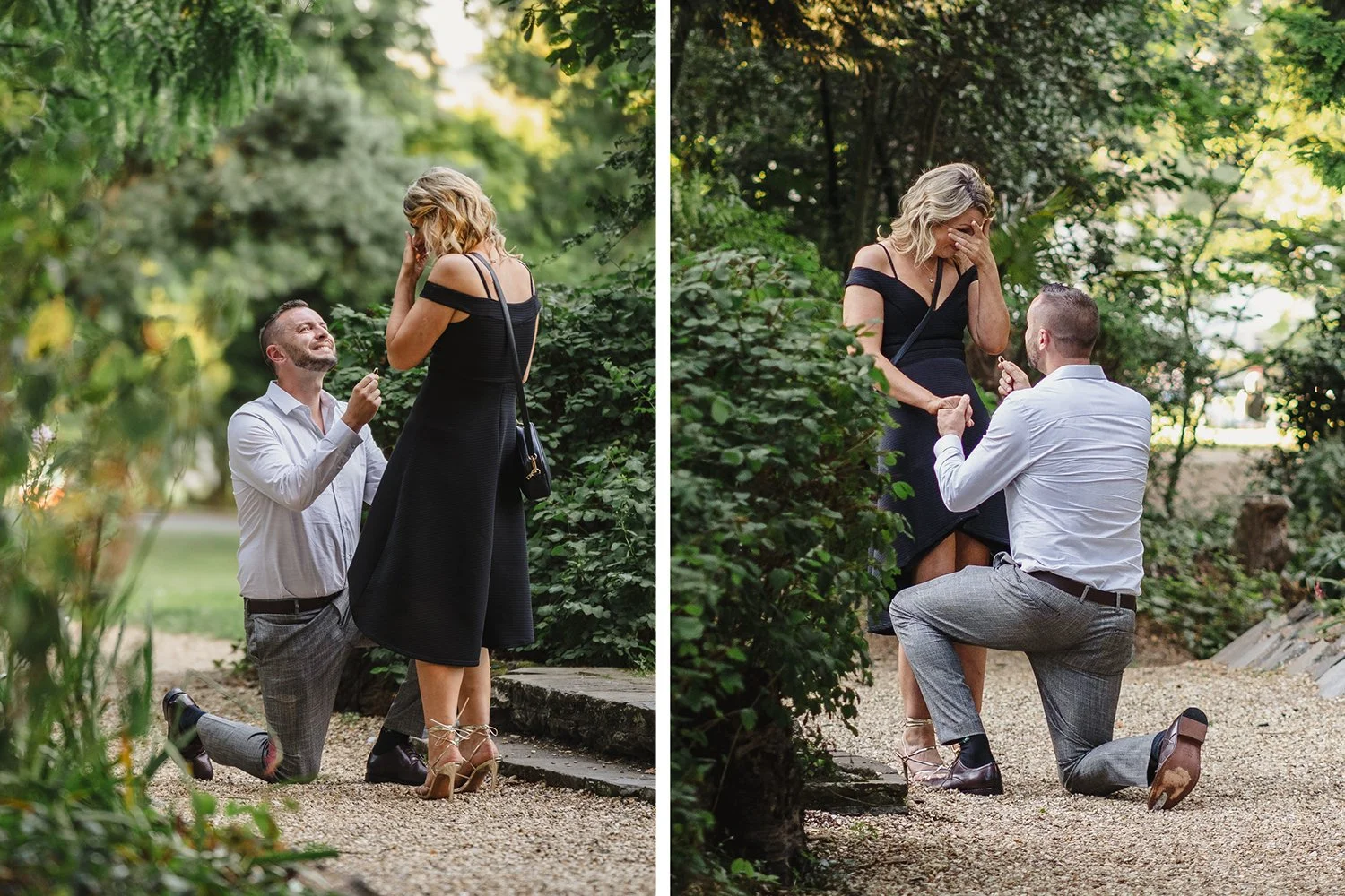A surprise engagement in Belfast Botanic Gardens