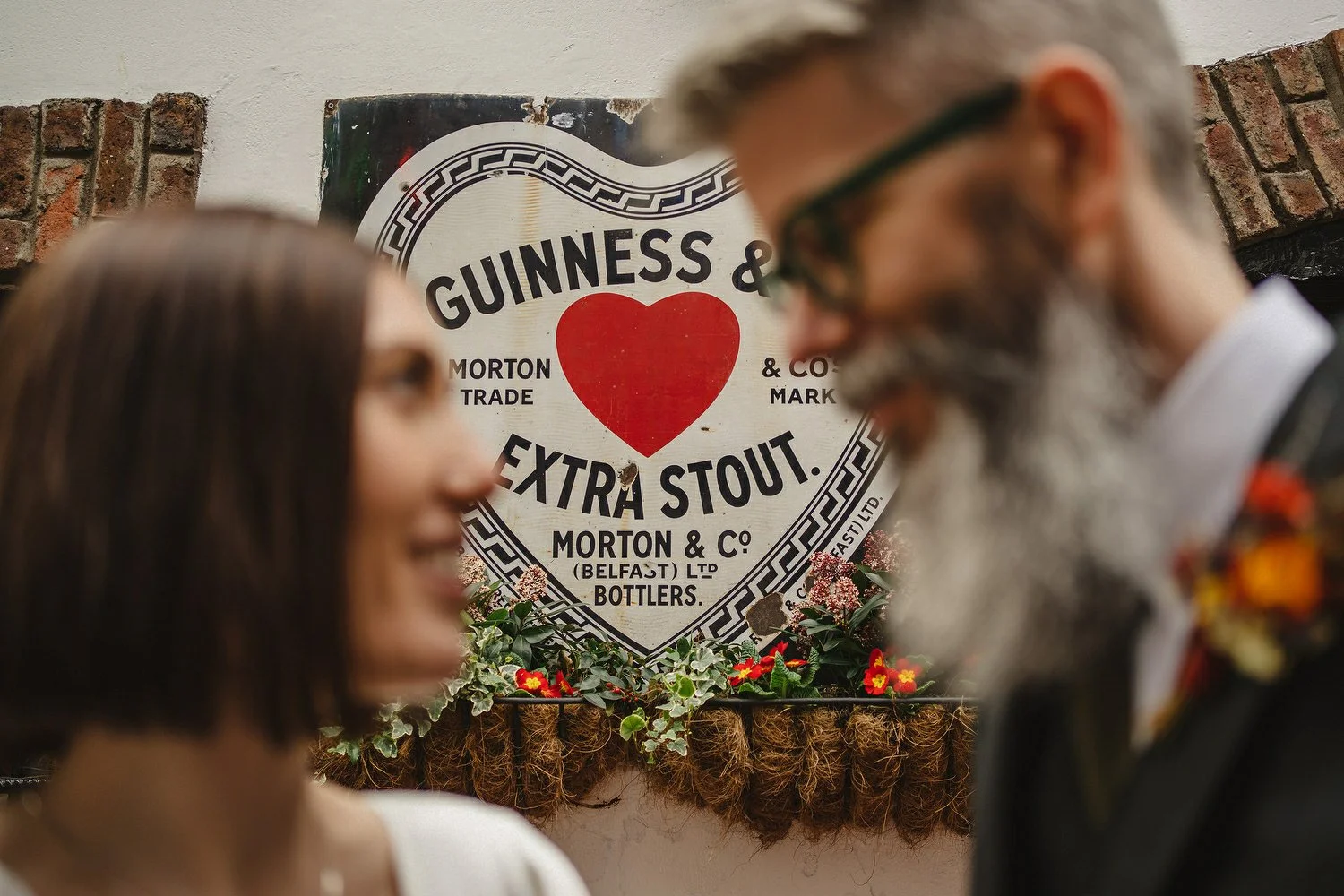  Kathryn and ChrisÕs wedding was supposed to be in Babel rooftop but it burned down 4 days before they were due to get married.  Instead they had their humanist wedding in their own house followed by photos in nearby Ormeau Park and Belfast Cathedral