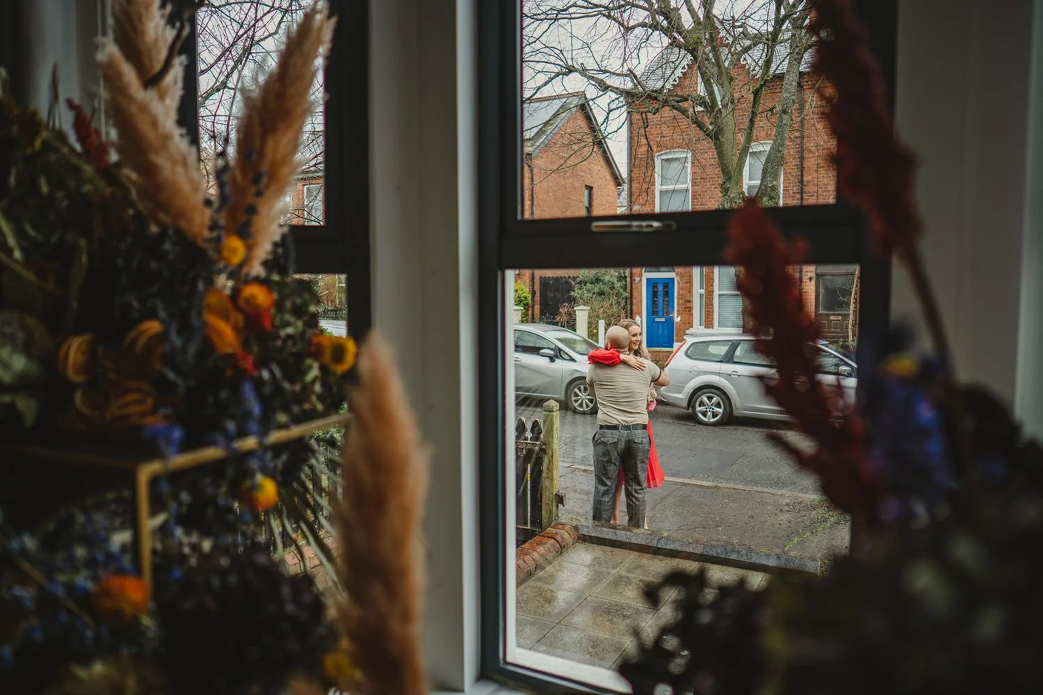  Kathryn and ChrisÕs wedding was supposed to be in Babel rooftop but it burned down 4 days before they were due to get married.  Instead they had their humanist wedding in their own house followed by photos in nearby Ormeau Park and Belfast Cathedral