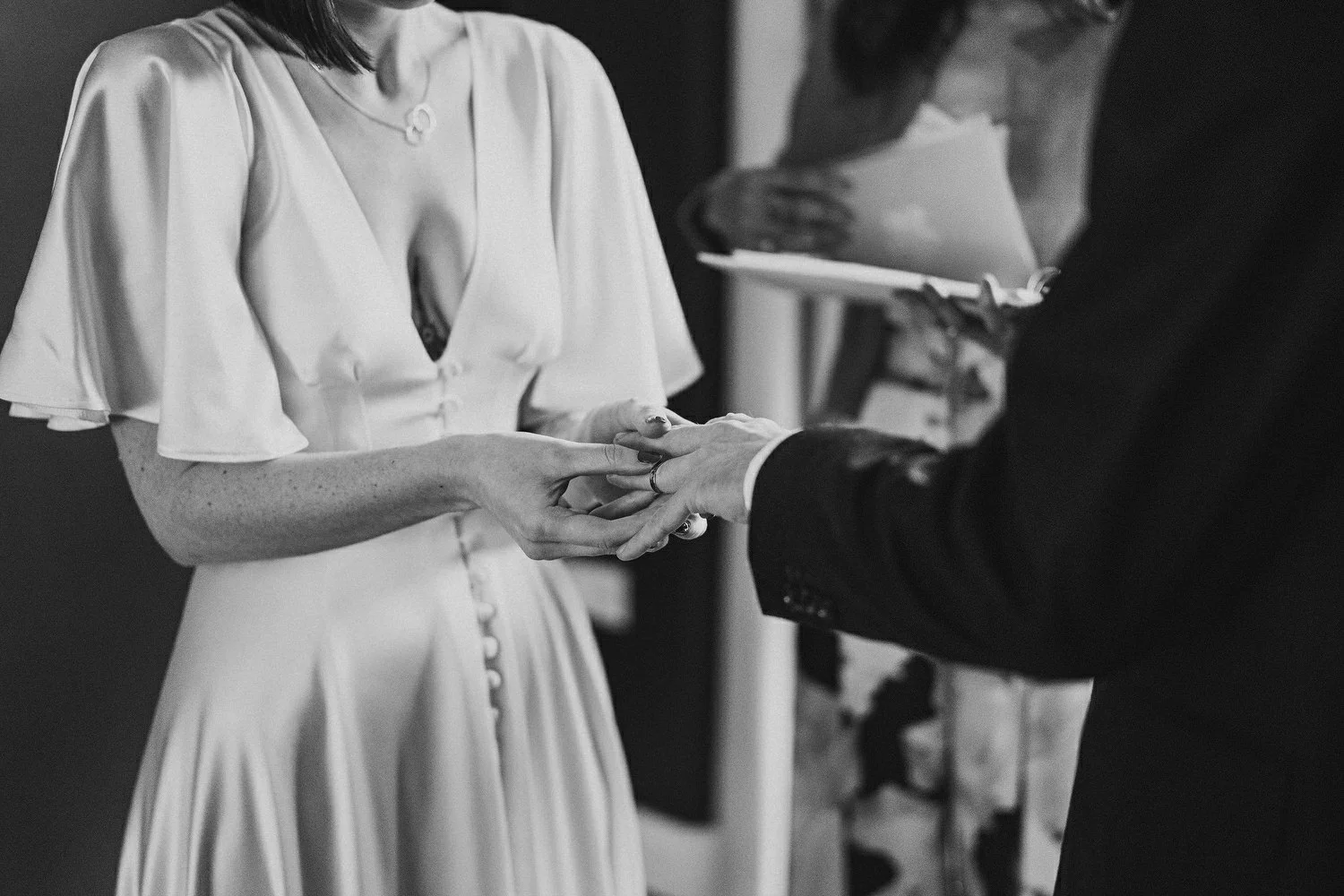  Kathryn and ChrisÕs wedding was supposed to be in Babel rooftop but it burned down 4 days before they were due to get married.  Instead they had their humanist wedding in their own house followed by photos in nearby Ormeau Park and Belfast Cathedral