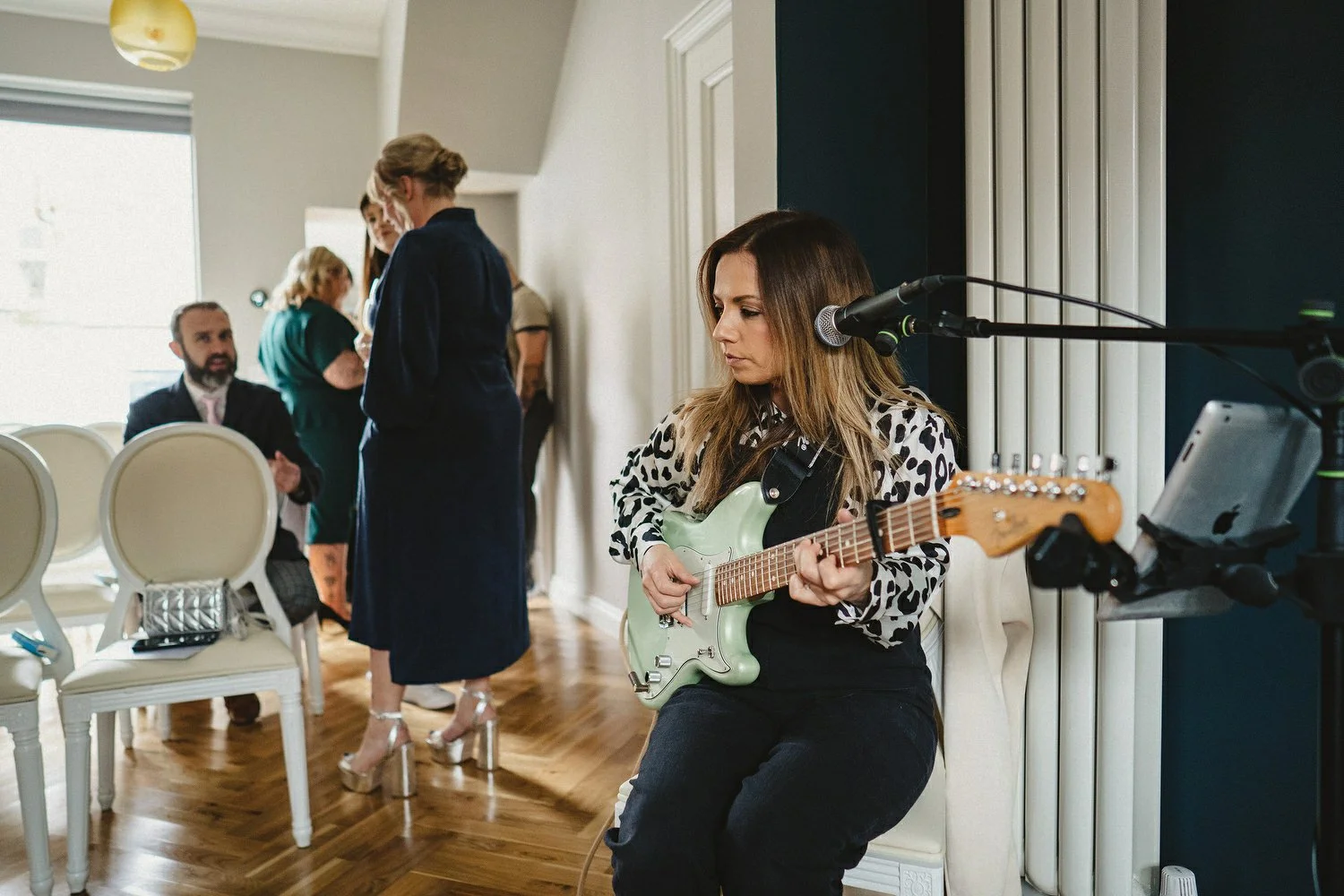 Kathryn and ChrisÕs wedding was supposed to be in Babel rooftop but it burned down 4 days before they were due to get married.  Instead they had their humanist wedding in their own house followed by photos in nearby Ormeau Park and Belfast Cathedral