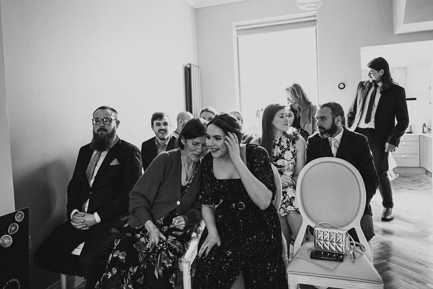  Kathryn and ChrisÕs wedding was supposed to be in Babel rooftop but it burned down 4 days before they were due to get married.  Instead they had their humanist wedding in their own house followed by photos in nearby Ormeau Park and Belfast Cathedral