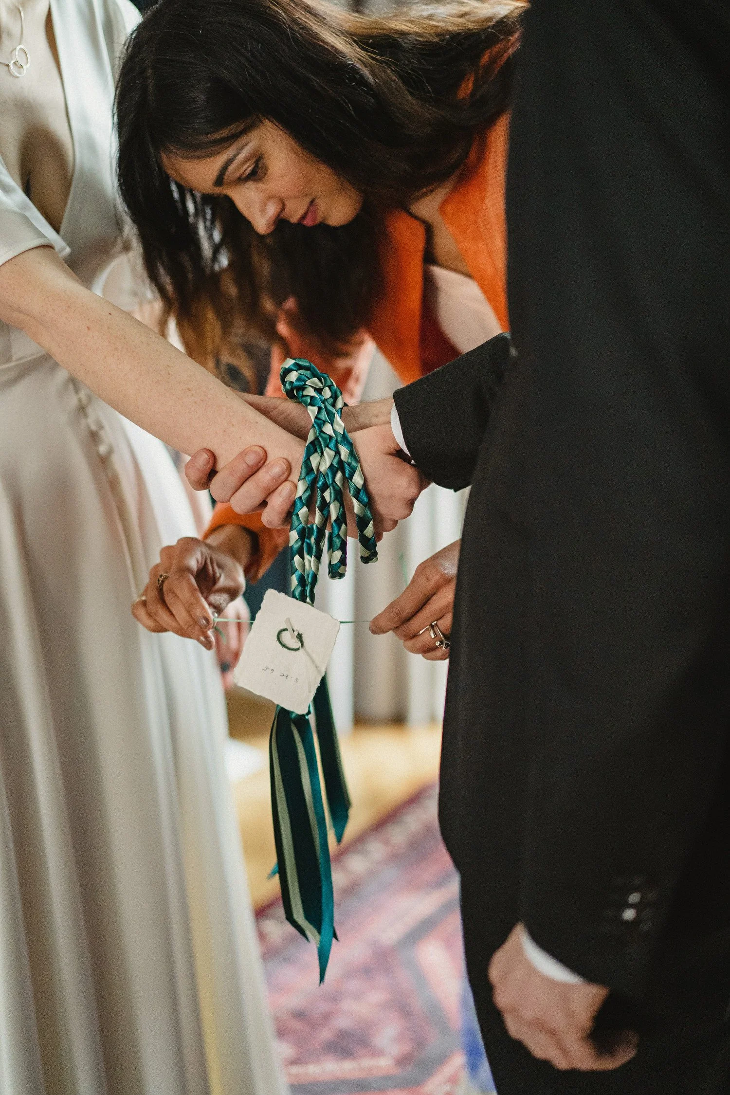  Kathryn and ChrisÕs wedding was supposed to be in Babel rooftop but it burned down 4 days before they were due to get married.  Instead they had their humanist wedding in their own house followed by photos in nearby Ormeau Park and Belfast Cathedral