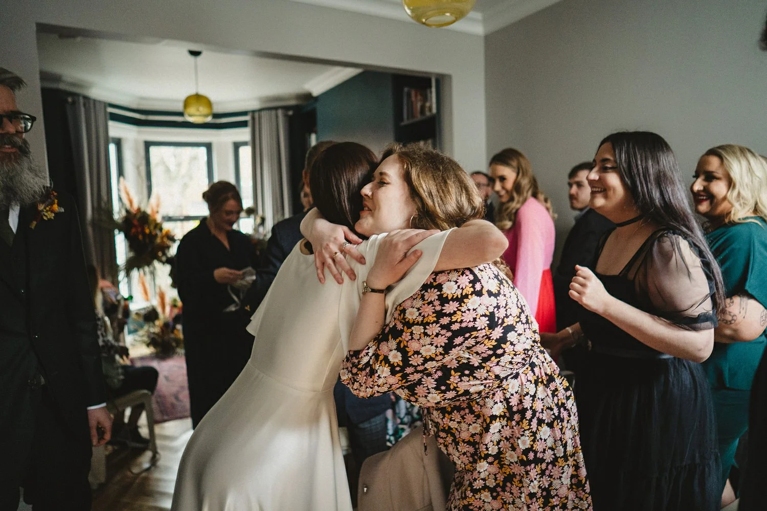  Kathryn and ChrisÕs wedding was supposed to be in Babel rooftop but it burned down 4 days before they were due to get married.  Instead they had their humanist wedding in their own house followed by photos in nearby Ormeau Park and Belfast Cathedral