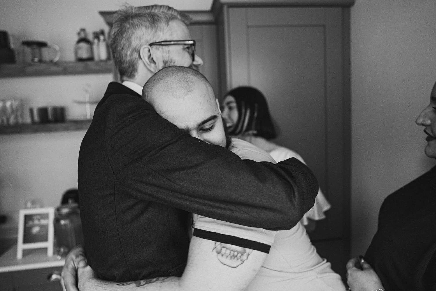  Kathryn and ChrisÕs wedding was supposed to be in Babel rooftop but it burned down 4 days before they were due to get married.  Instead they had their humanist wedding in their own house followed by photos in nearby Ormeau Park and Belfast Cathedral