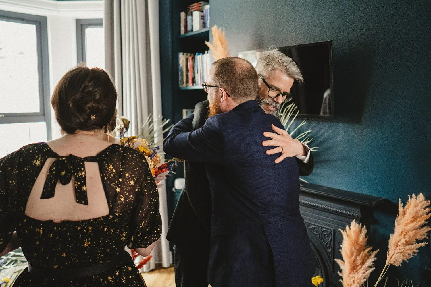  Kathryn and ChrisÕs wedding was supposed to be in Babel rooftop but it burned down 4 days before they were due to get married.  Instead they had their humanist wedding in their own house followed by photos in nearby Ormeau Park and Belfast Cathedral