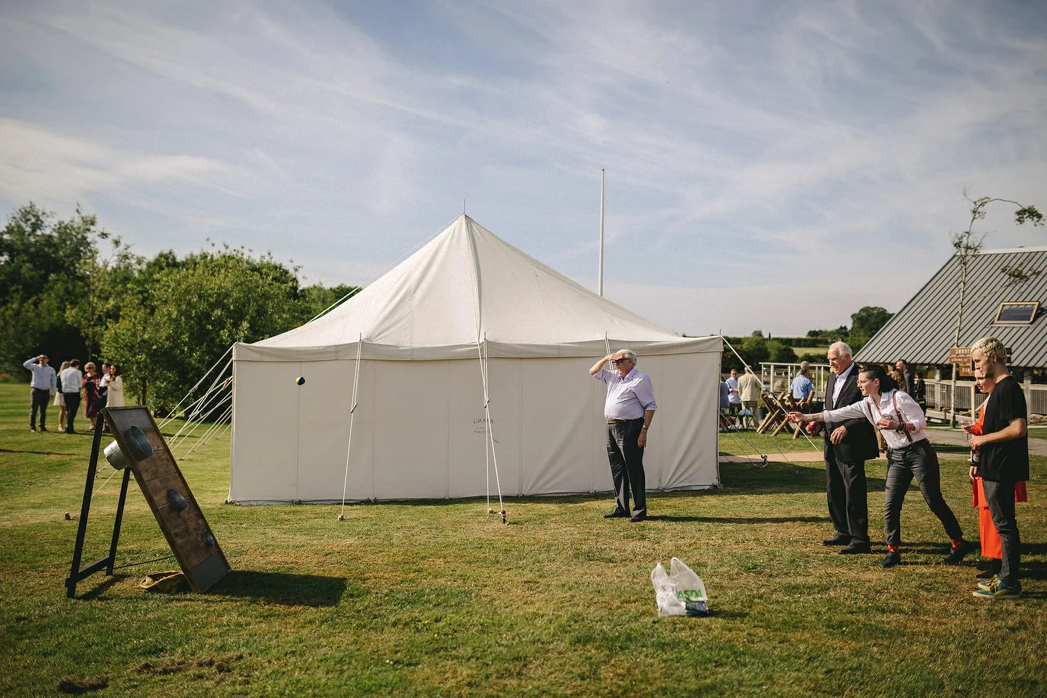  Alternative Wedding lawn games ideas. Clay Pigeon Shooting. Axe Throwing.  