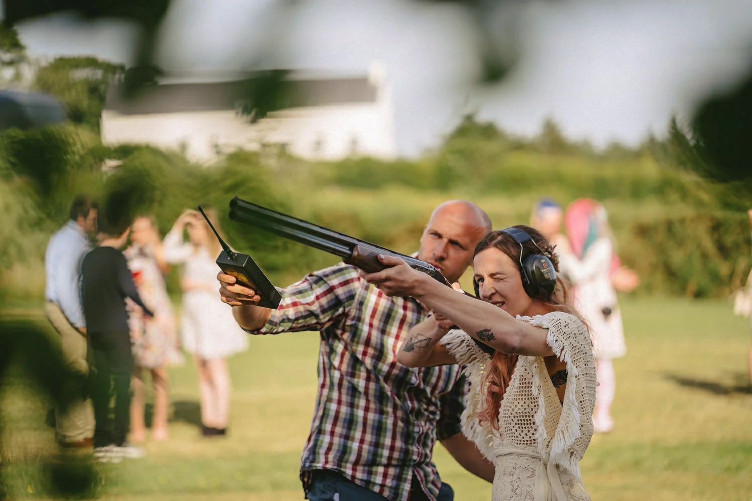  Alternative Wedding lawn games ideas. Clay Pigeon Shooting. Axe Throwing.  