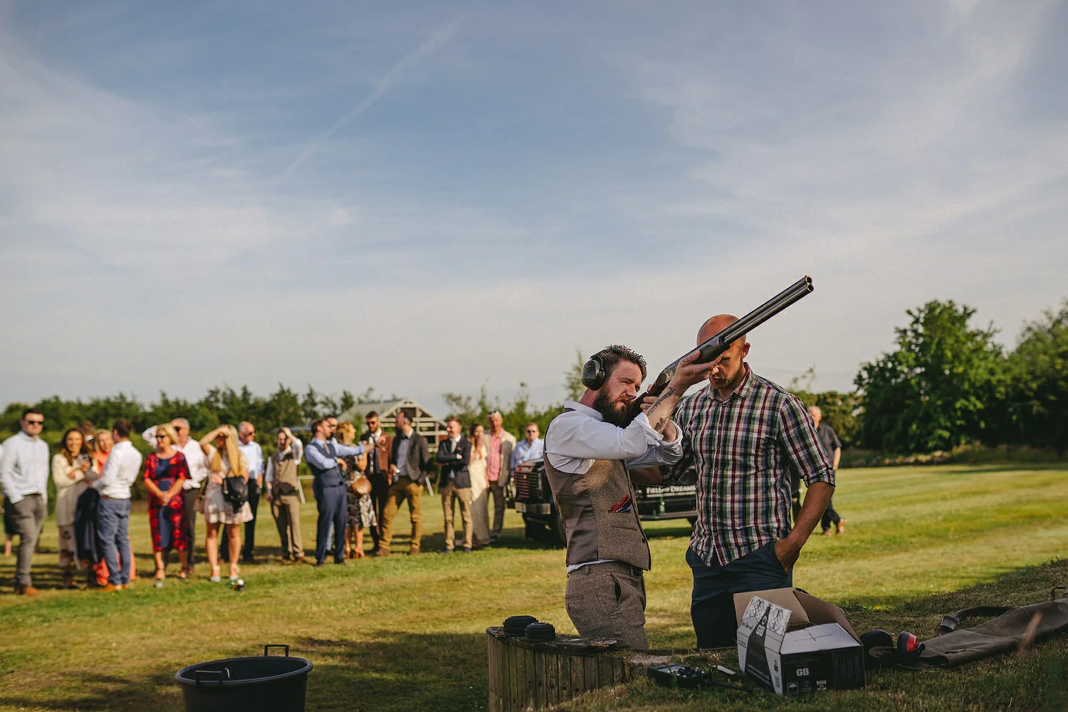  Alternative Wedding lawn games ideas. Clay Pigeon Shooting. Axe Throwing.  