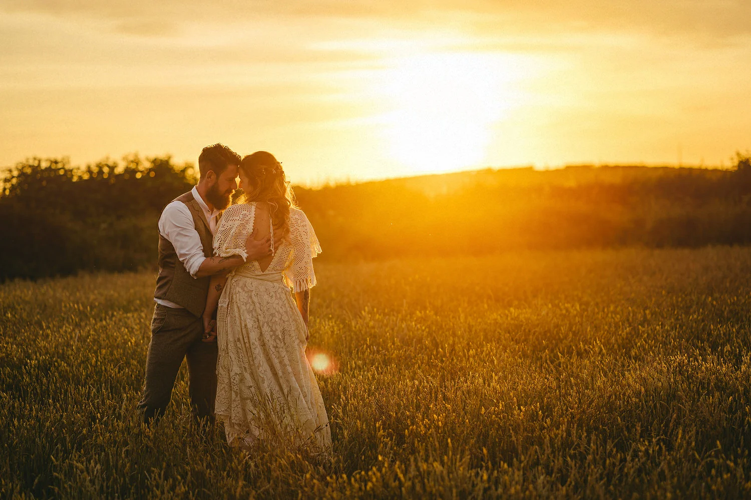  Field of Dreams Bangor Wedding Photos. Sunset wedding pictures.  