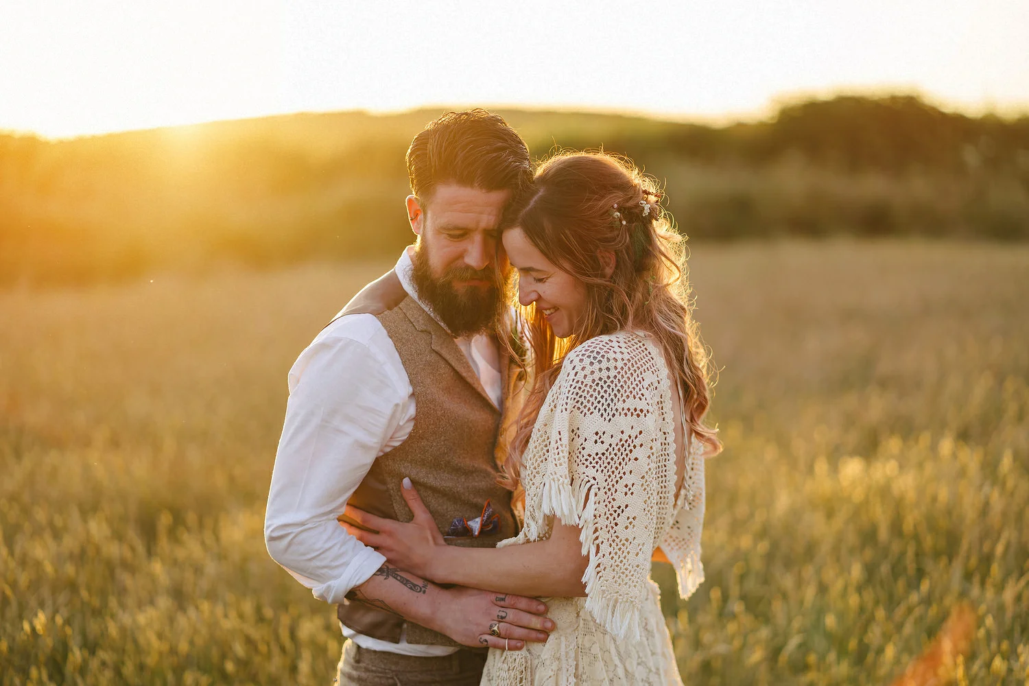  Field of Dreams Bangor Wedding Photos. Sunset wedding pictures.  