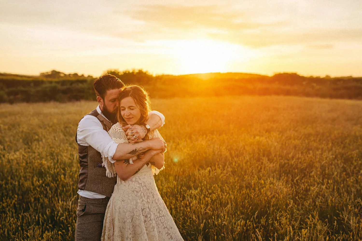  Field of Dreams Bangor Wedding Photos. Sunset wedding pictures.  