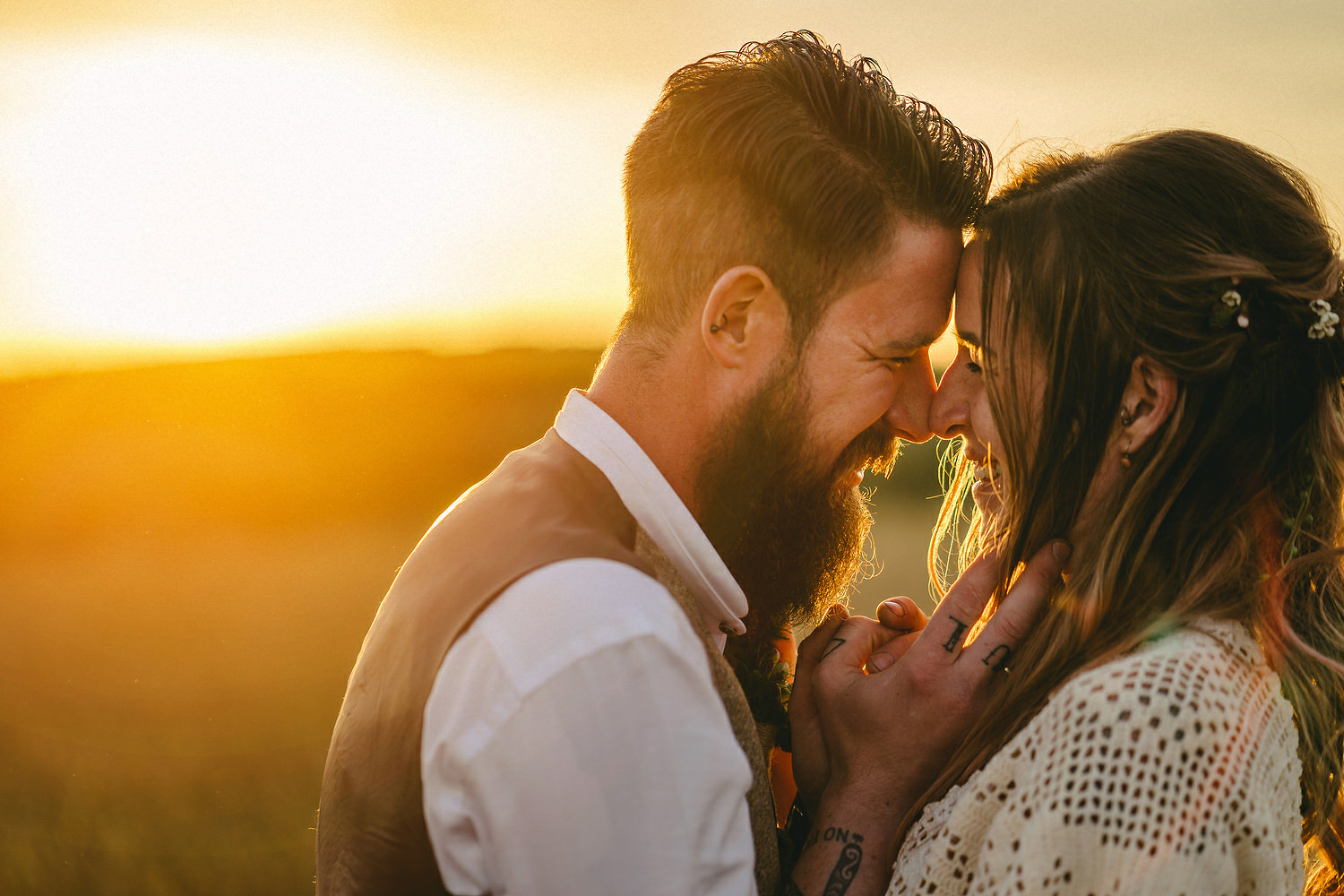  Field of Dreams Bangor Wedding Photos. Sunset wedding pictures.  