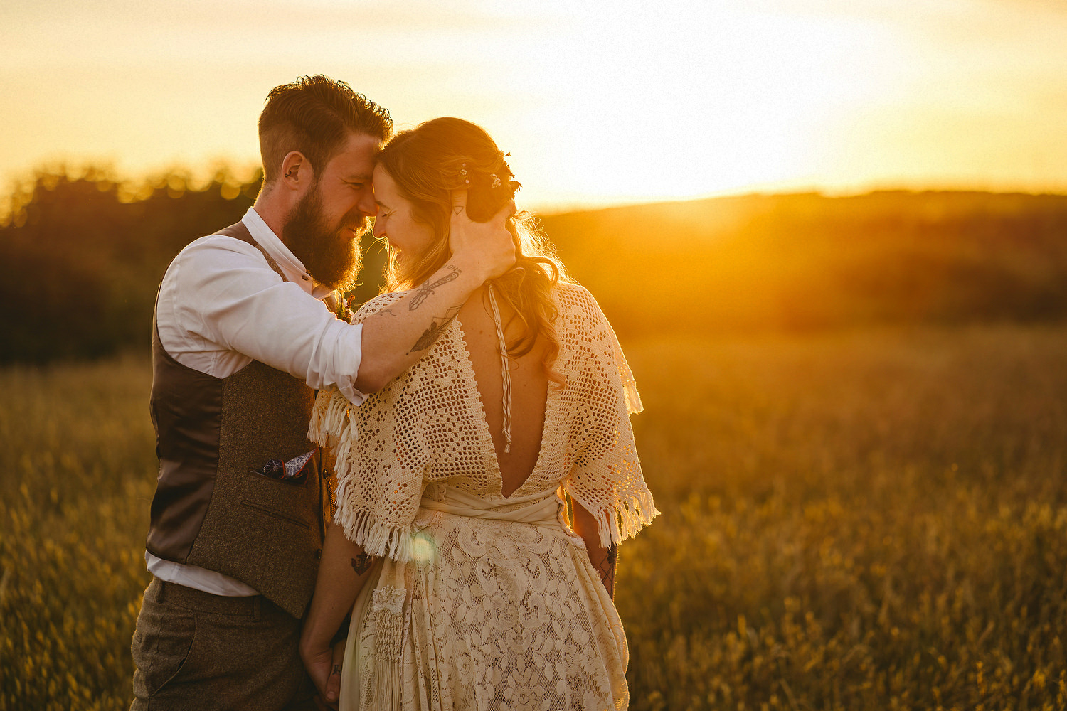  Field of Dreams Bangor Wedding Photos. Sunset wedding pictures.  