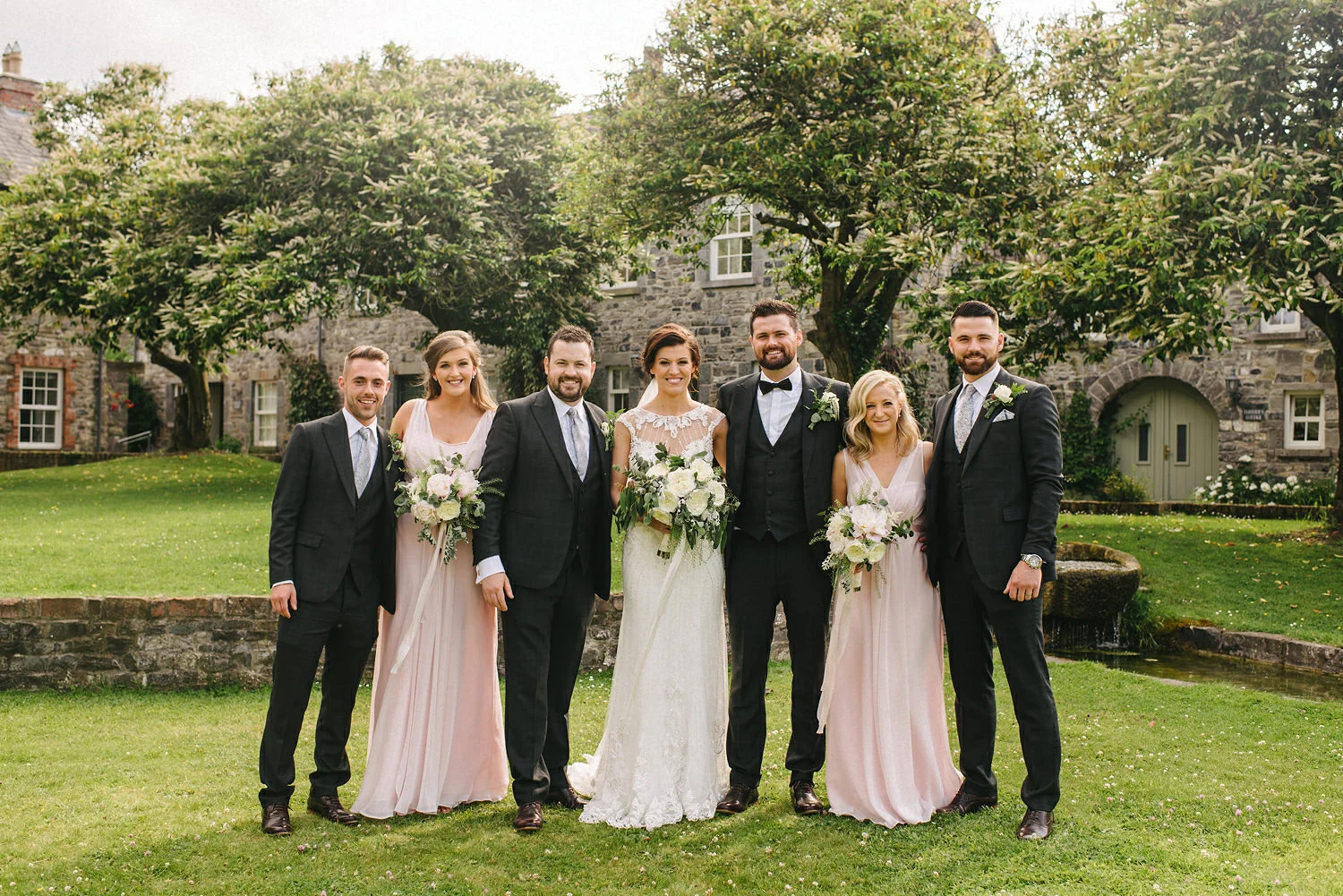 A typical bridal party photograph in Ireland